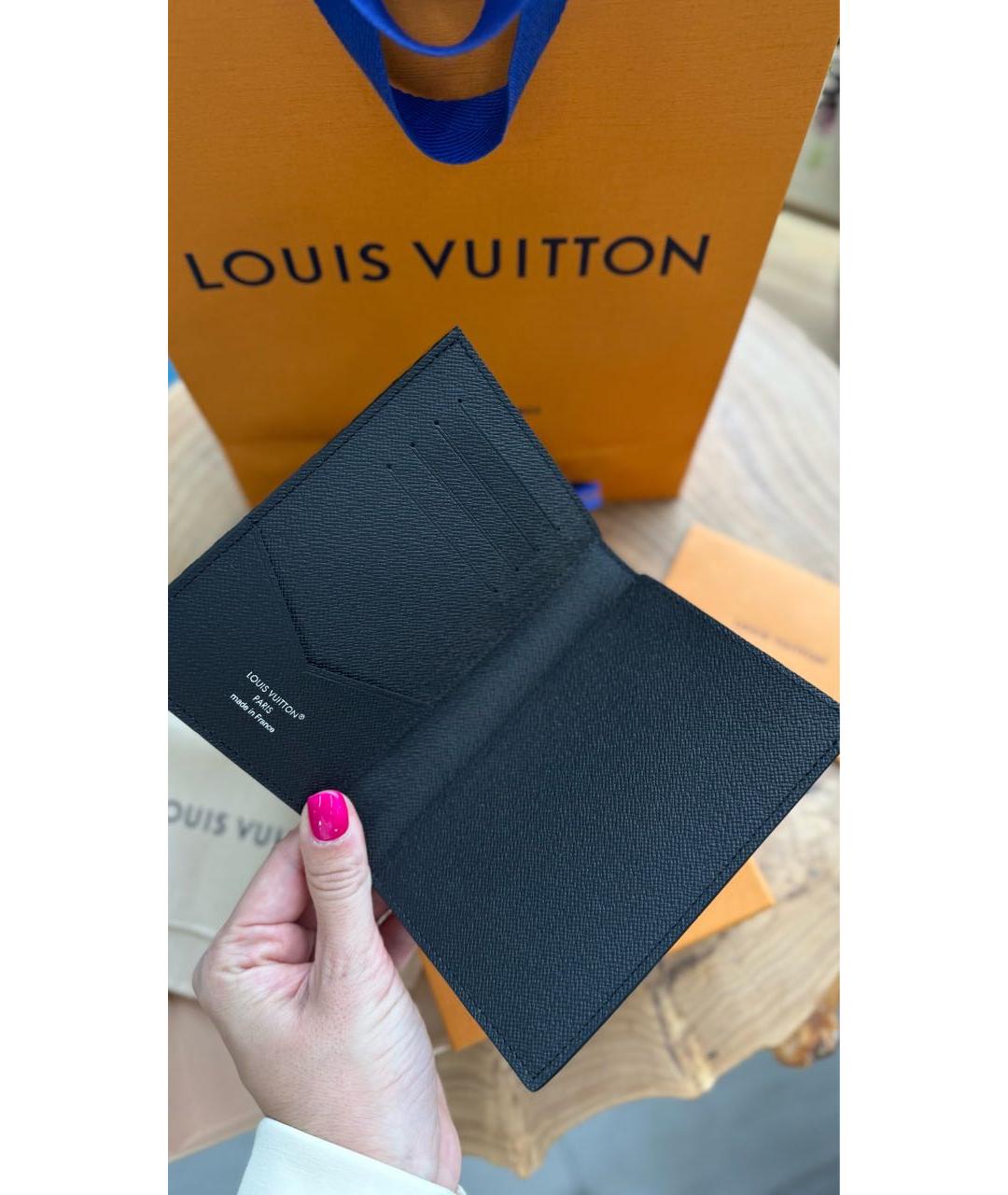 LOUIS VUITTON Черная визитница, фото 6