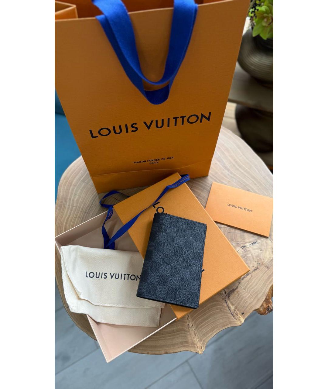 LOUIS VUITTON Черная визитница, фото 3