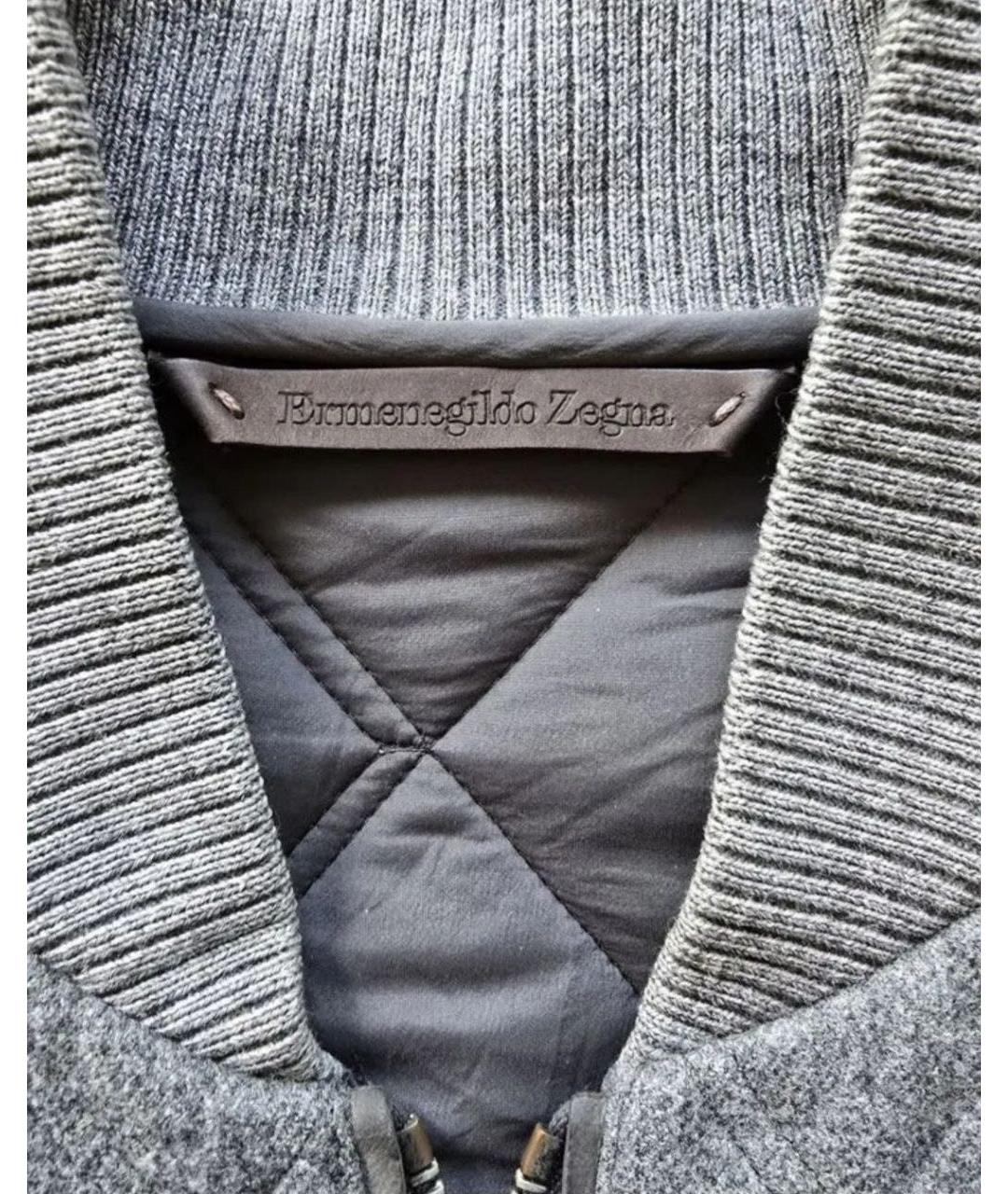 ERMENEGILDO ZEGNA XXX Серая шелковая куртка, фото 4