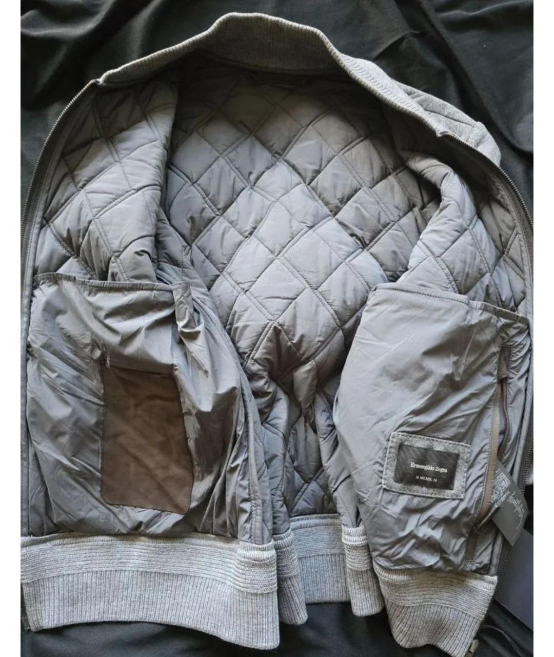 ERMENEGILDO ZEGNA XXX Серая шелковая куртка, фото 2