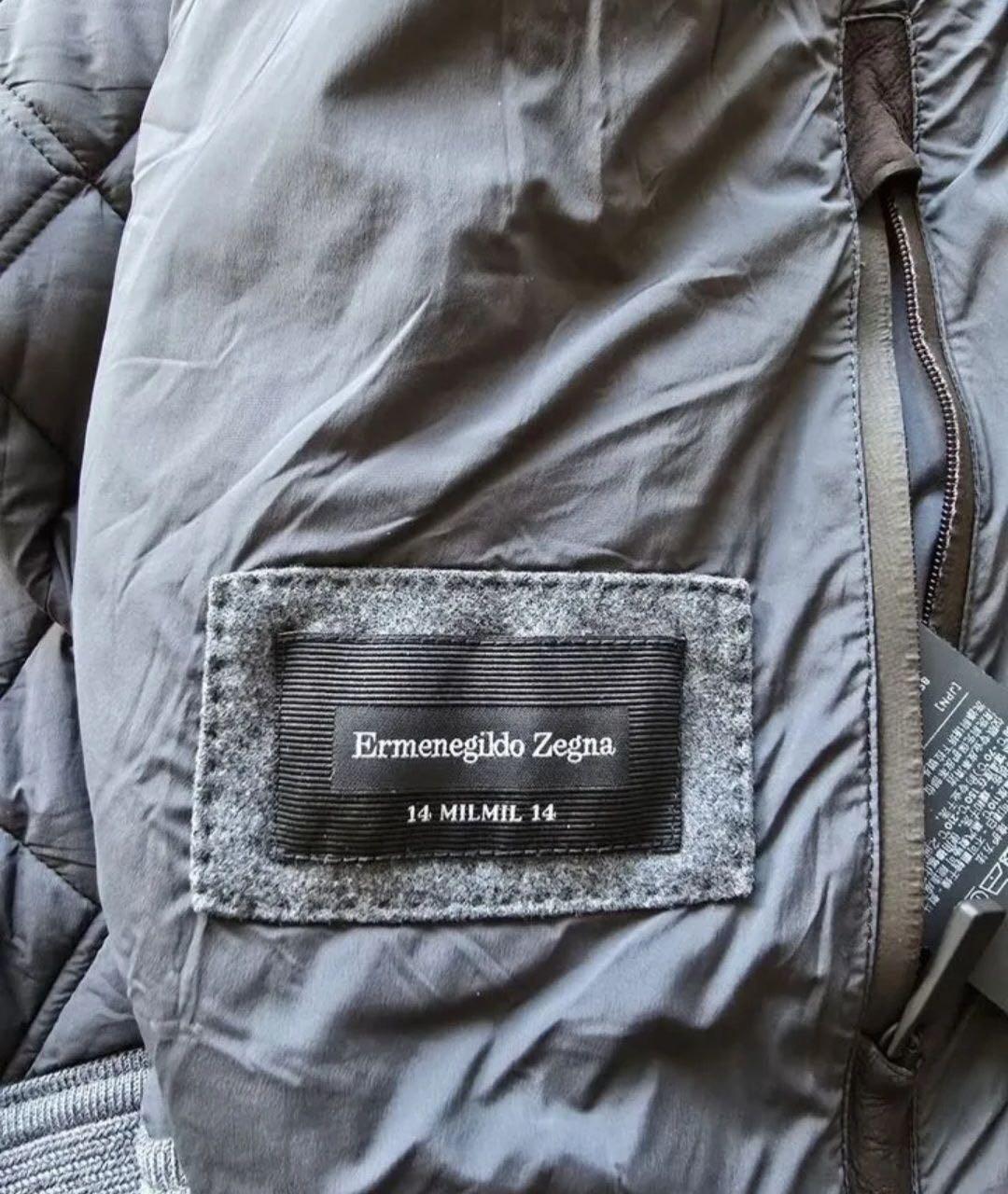 ERMENEGILDO ZEGNA XXX Серая шелковая куртка, фото 5