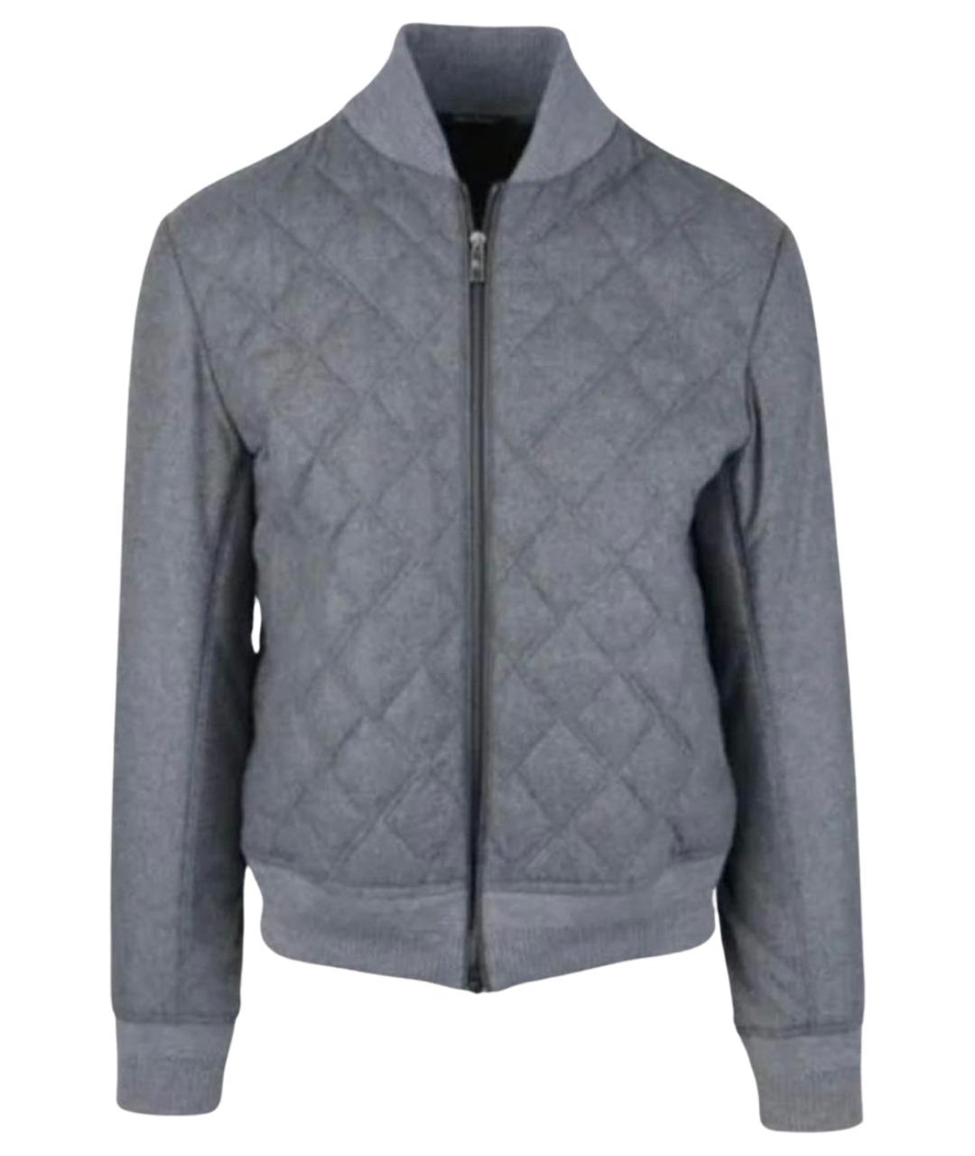 ERMENEGILDO ZEGNA XXX Серая шелковая куртка, фото 1