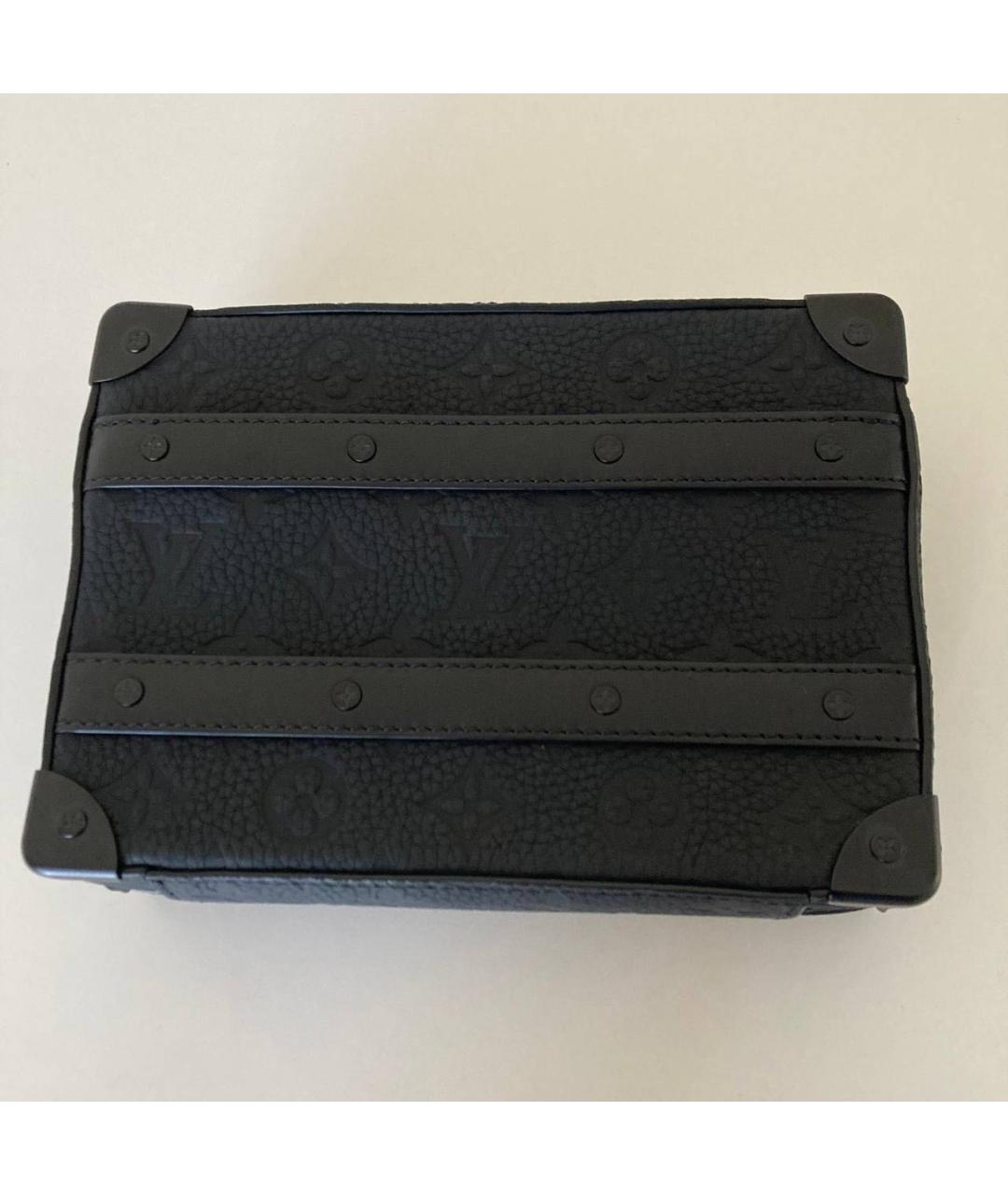 LOUIS VUITTON Черная кожаная сумка на плечо, фото 9