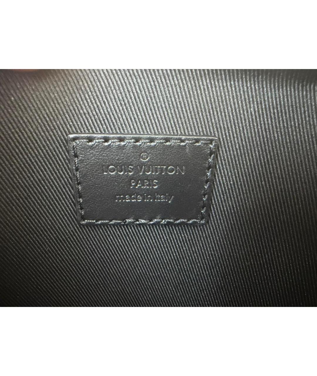 LOUIS VUITTON Черная кожаная сумка на плечо, фото 4