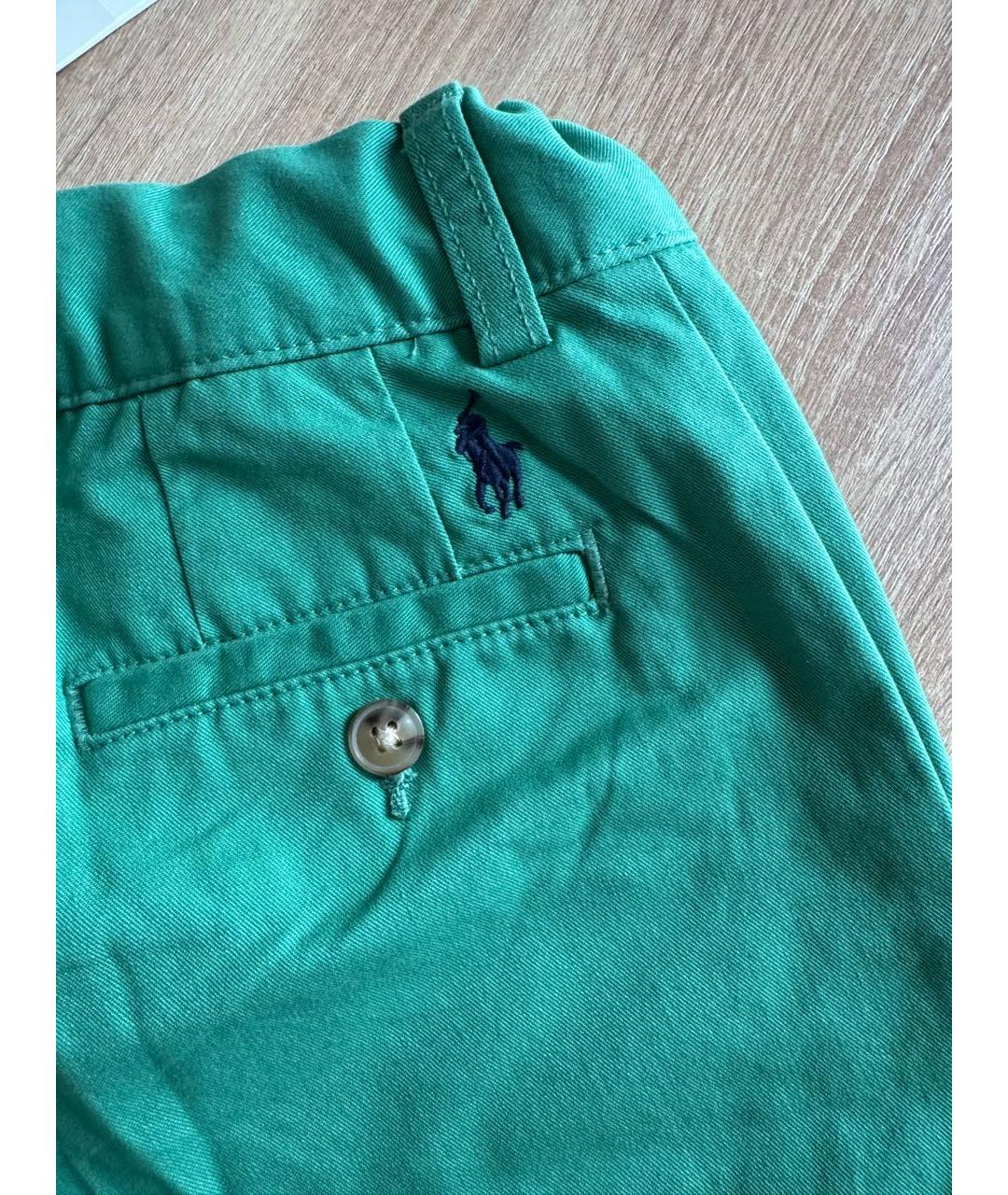 POLO RALPH LAUREN Зеленые хлопковые детские шорты, фото 3