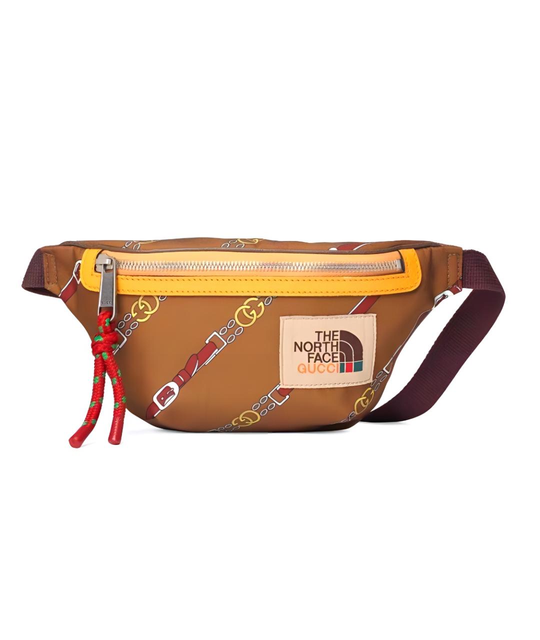 GUCCI Коричневая поясная сумка, фото 1