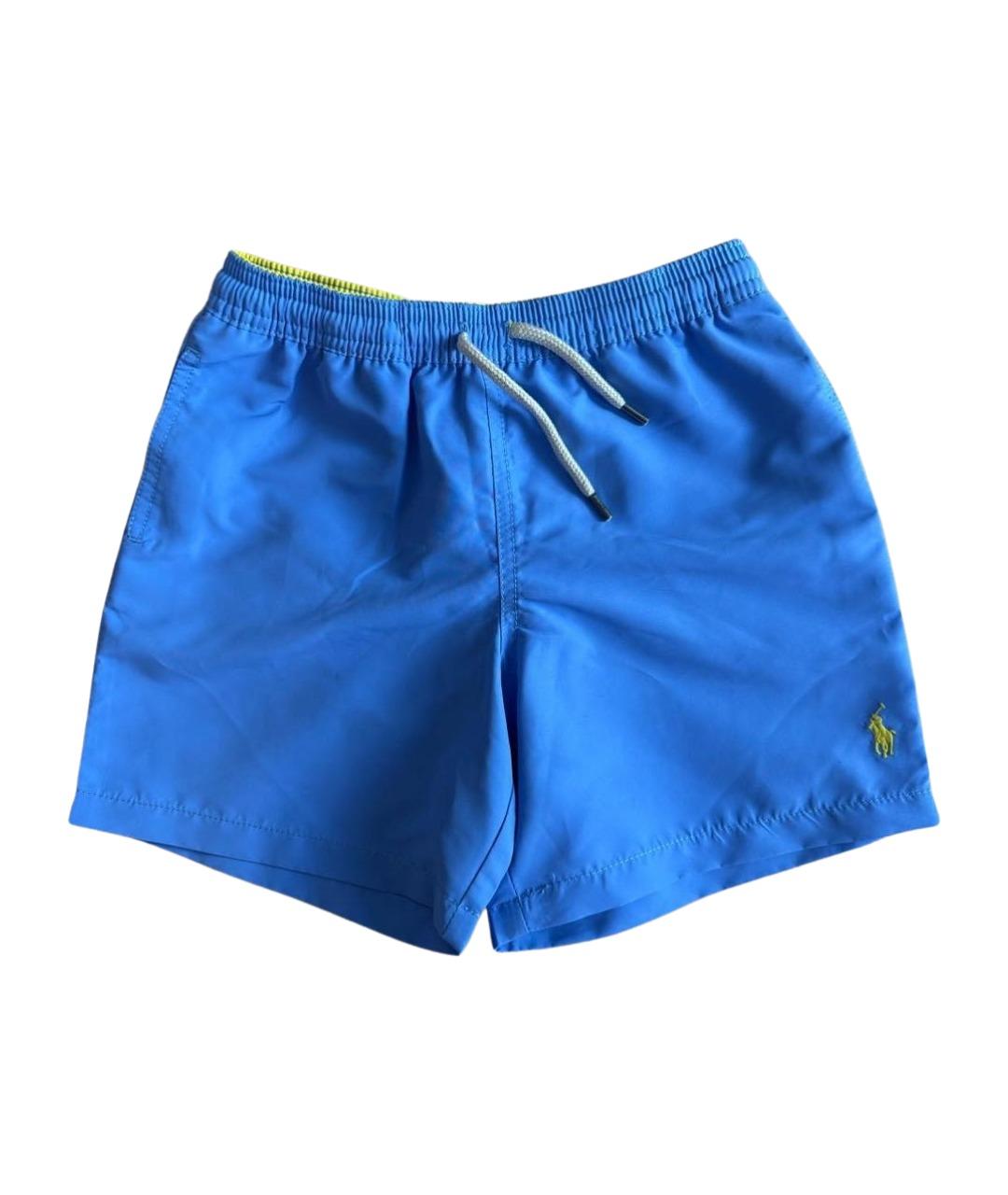 POLO RALPH LAUREN Голубые полиэстеровые детские шорты, фото 1