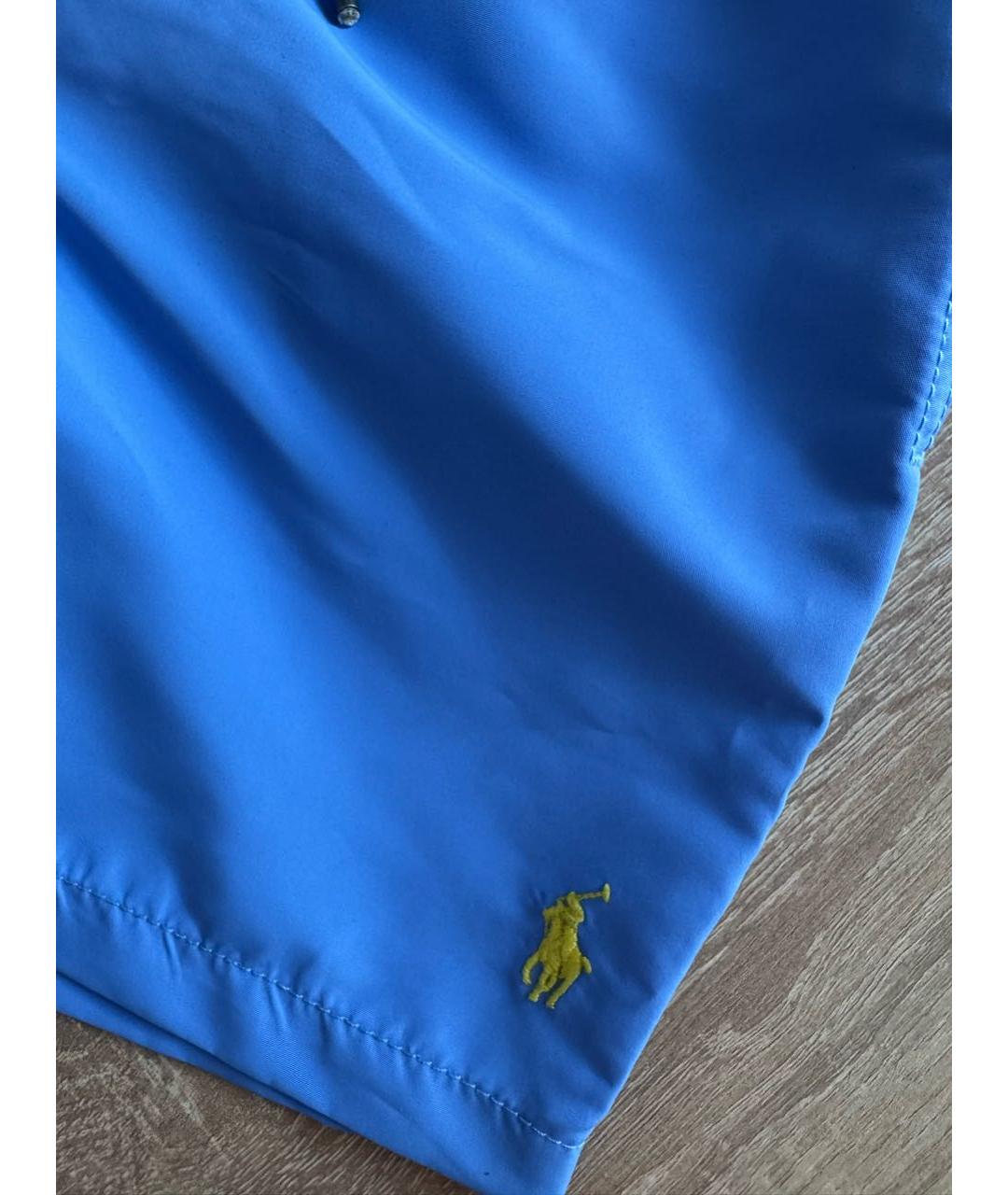 POLO RALPH LAUREN Голубые полиэстеровые детские шорты, фото 4