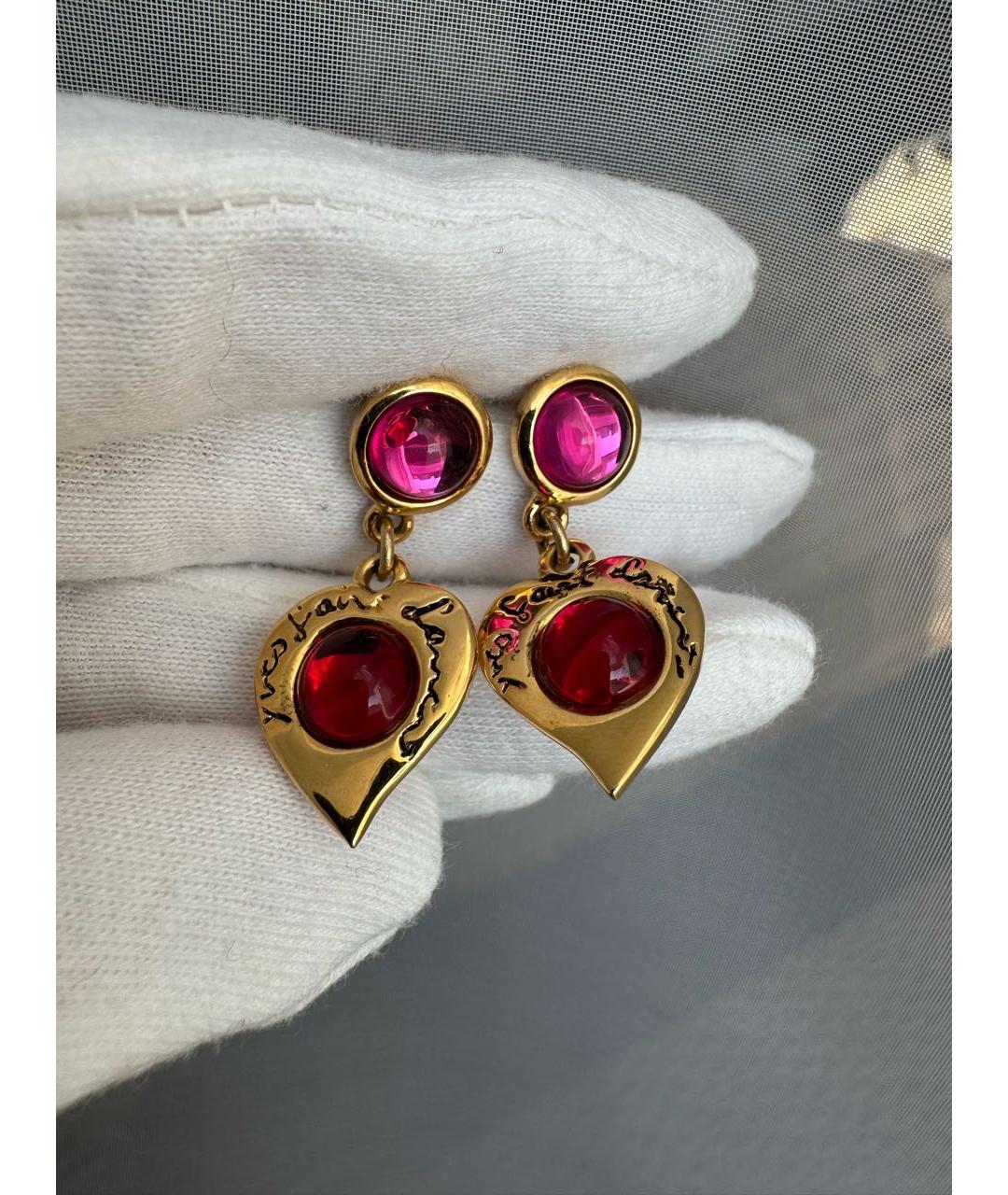 SAINT LAURENT Золотые серьги, фото 3