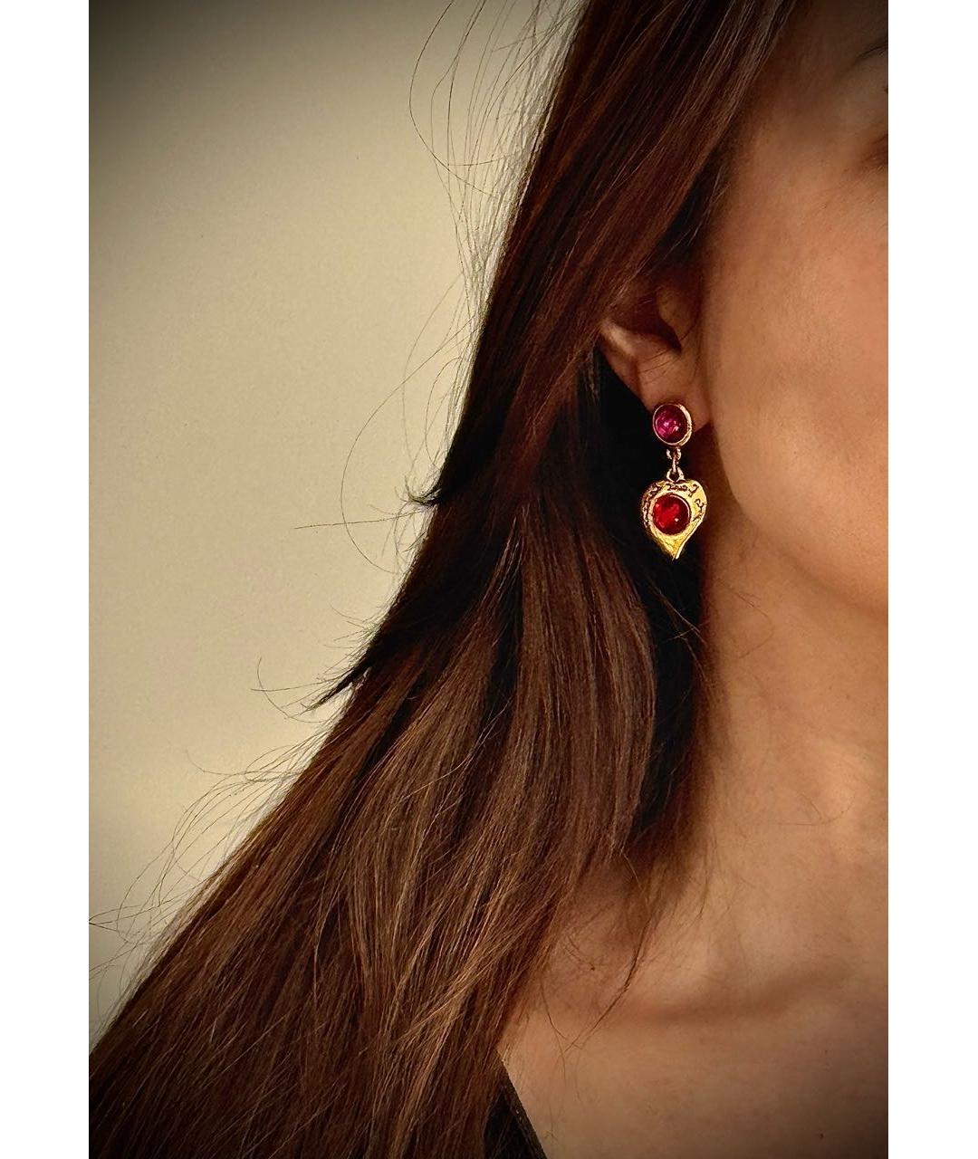 SAINT LAURENT Золотые серьги, фото 5
