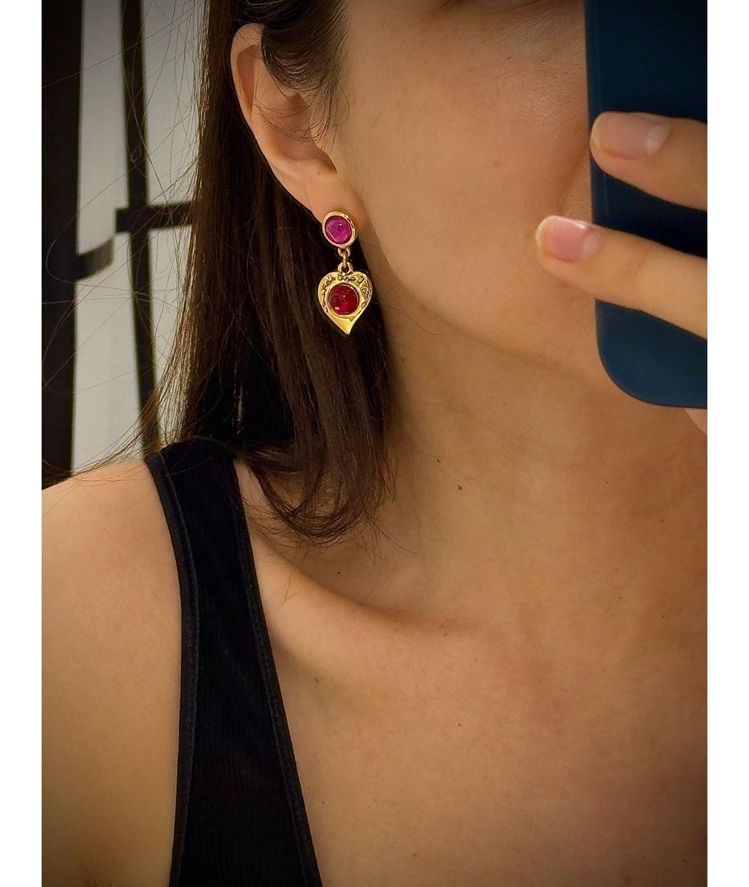 SAINT LAURENT Золотые серьги, фото 7