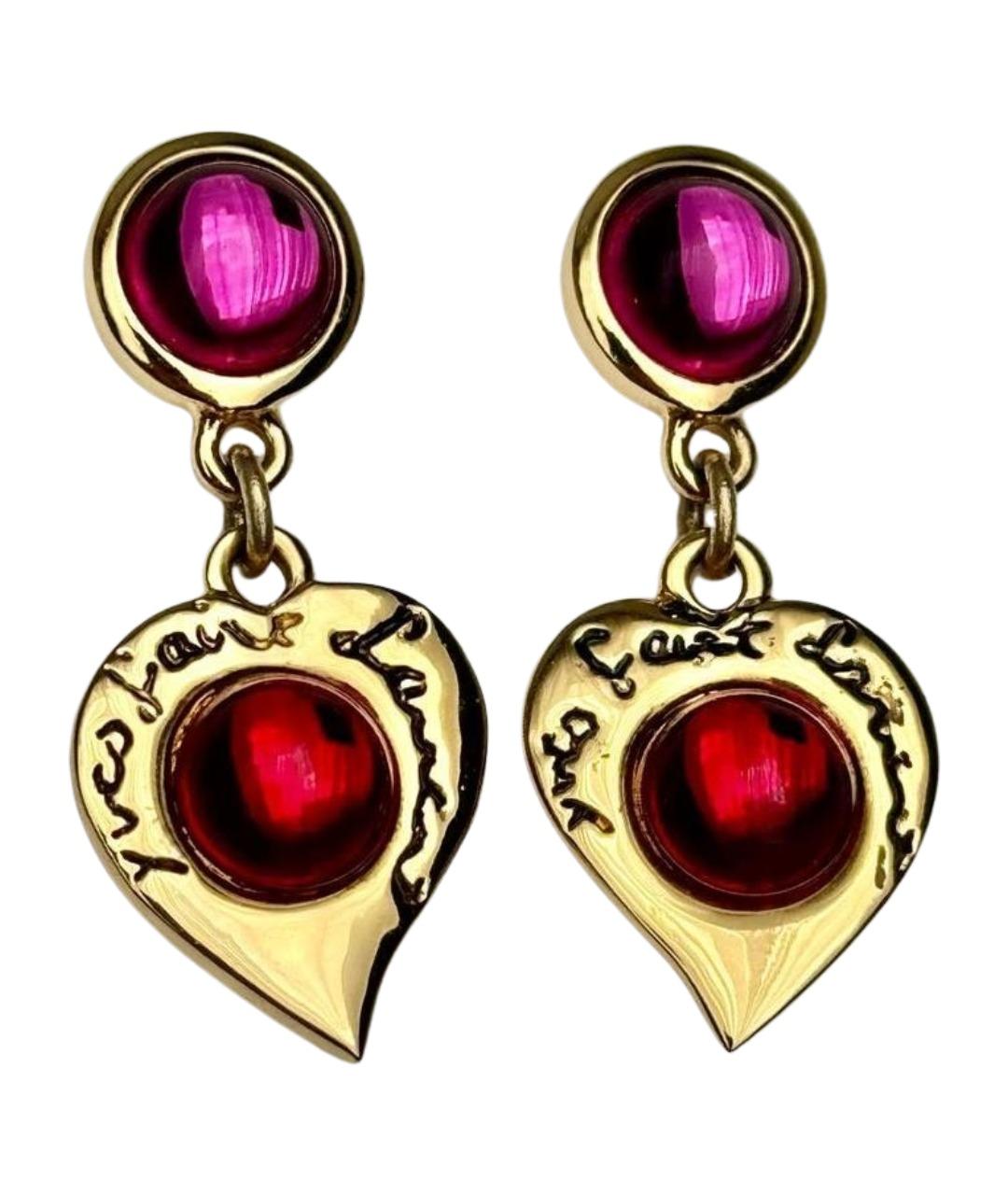 SAINT LAURENT Золотые серьги, фото 1