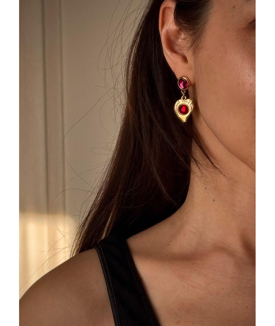 SAINT LAURENT Золотые серьги, фото 6