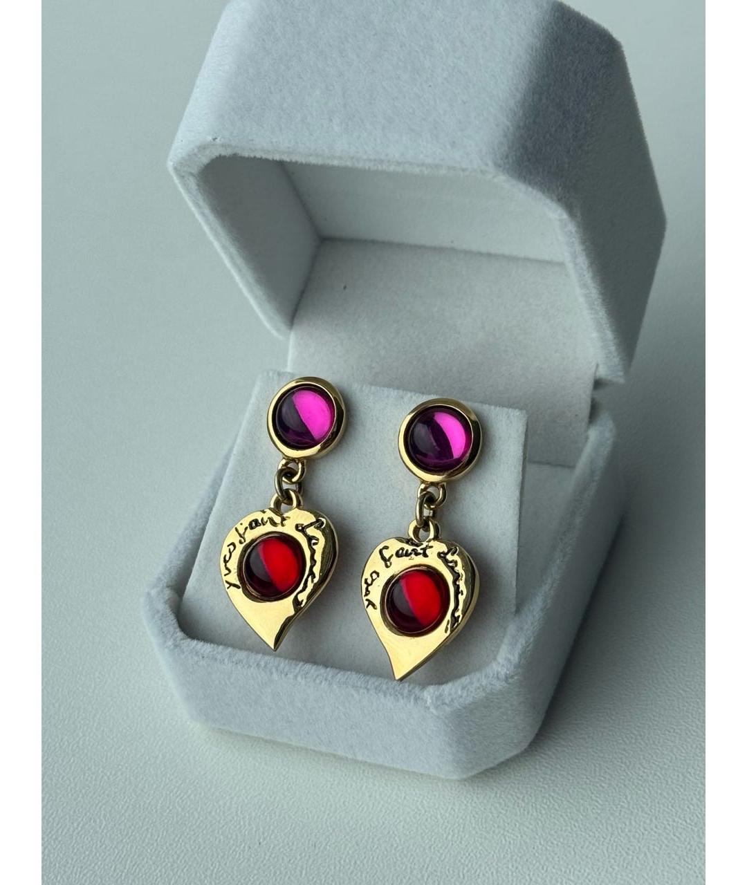 SAINT LAURENT Золотые серьги, фото 6