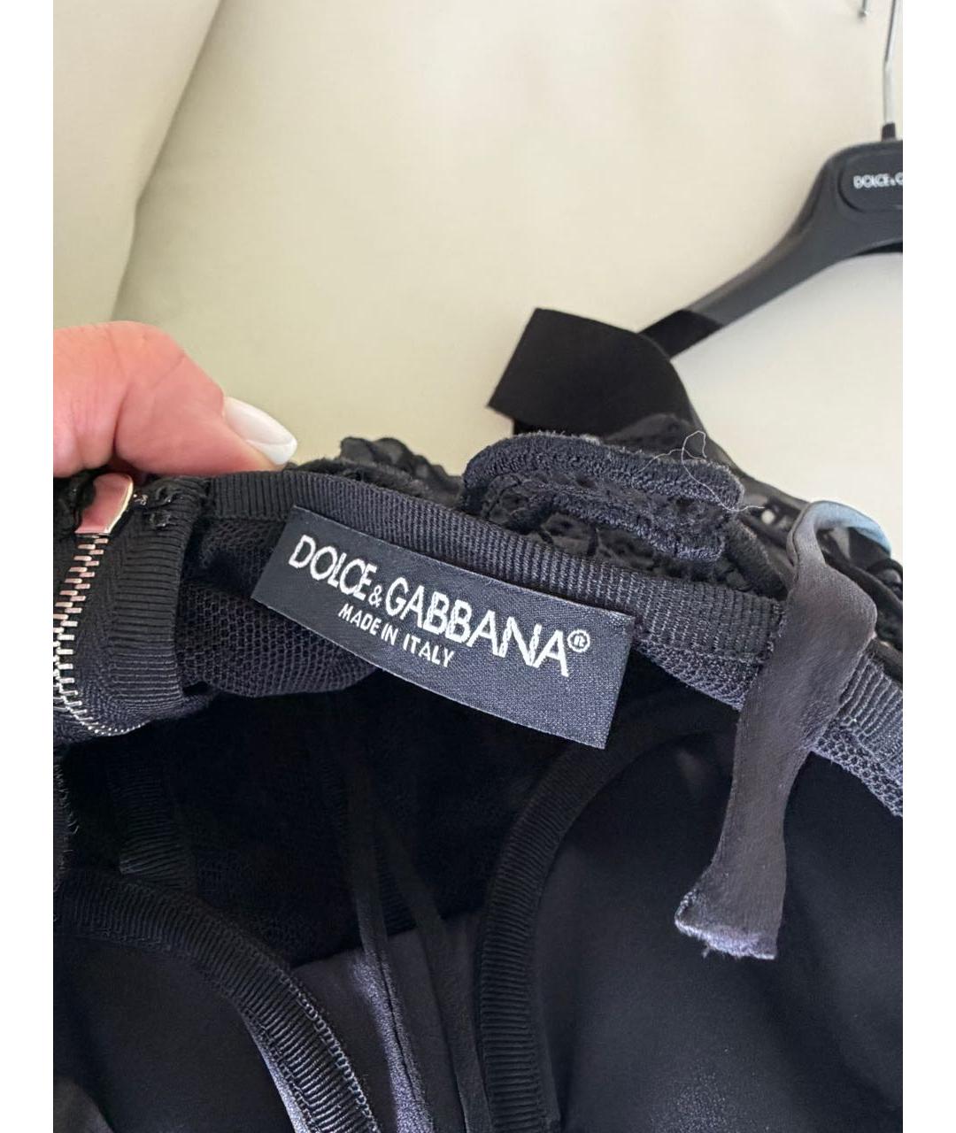 DOLCE&GABBANA Черное хлопковое платье, фото 4
