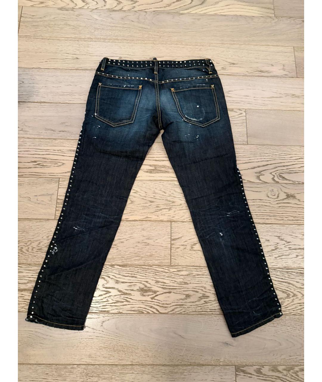 DSQUARED2 Темно-синие джинсы слим, фото 2