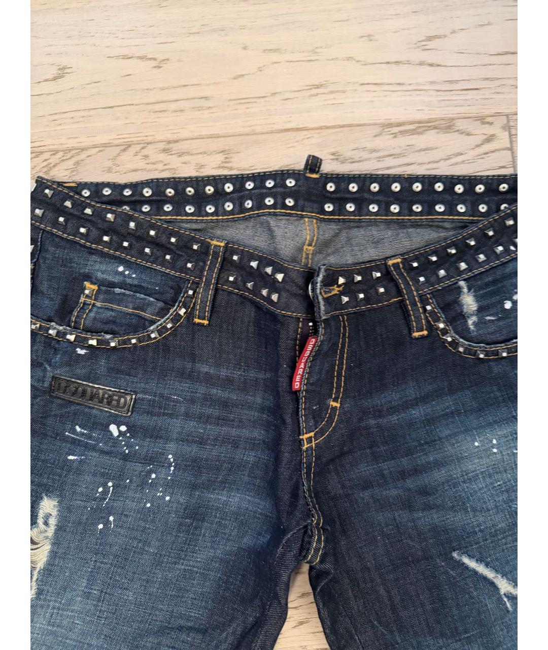 DSQUARED2 Темно-синие джинсы слим, фото 4
