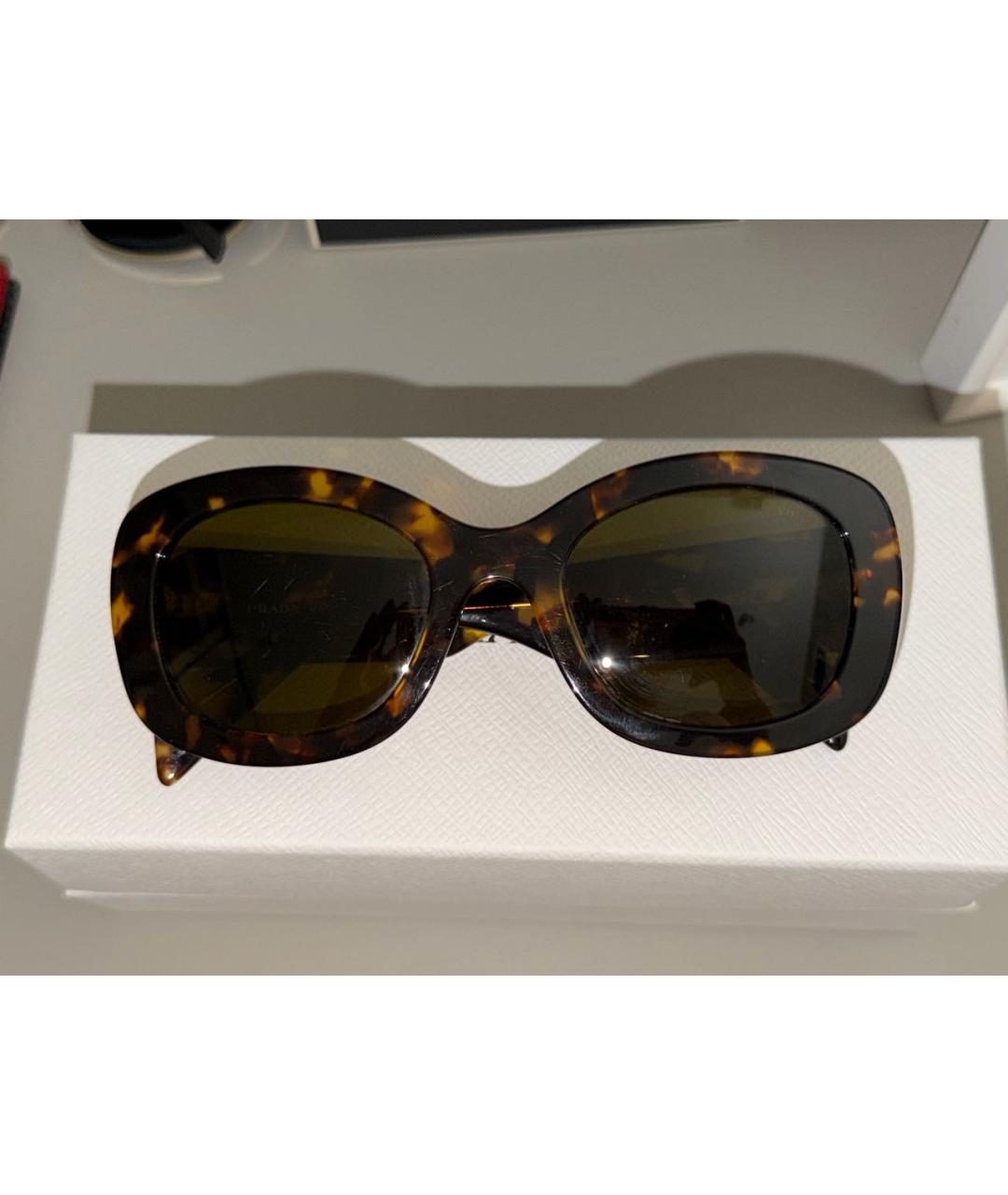 PRADA Коричневые солнцезащитные очки, фото 5