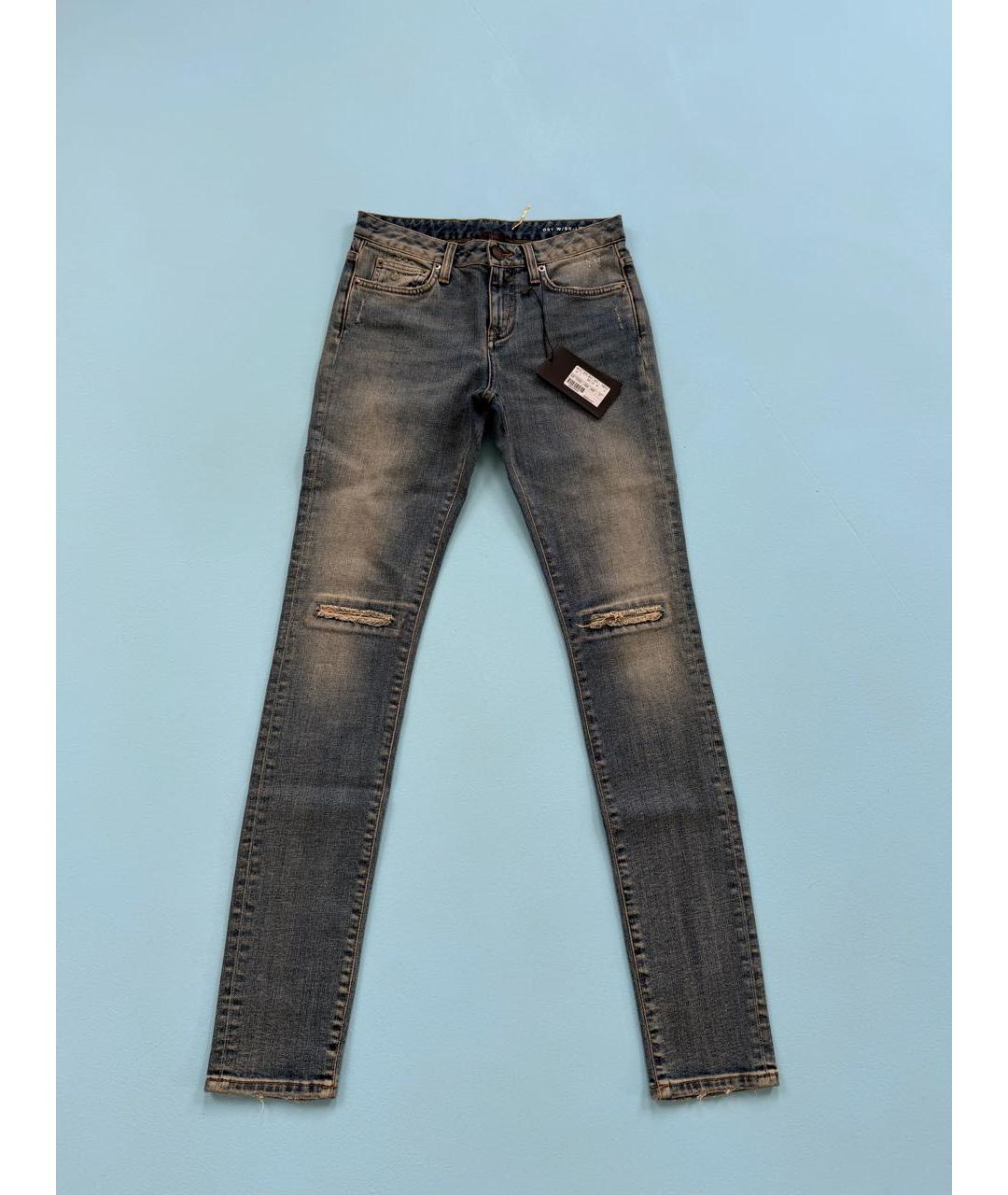 SAINT LAURENT Хлопко-эластановые джинсы слим, фото 2