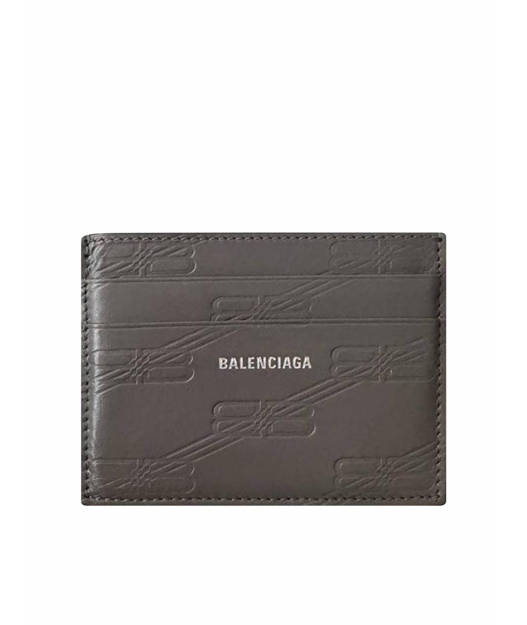 BALENCIAGA Серый кожаный кардхолдер, фото 1