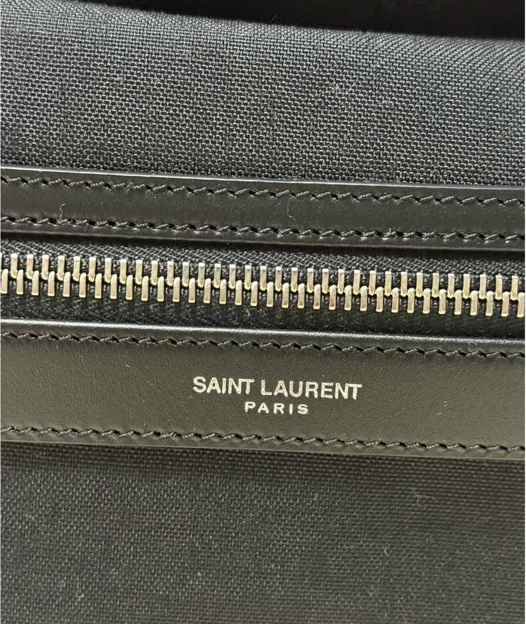 SAINT LAURENT Черный тканевый рюкзак, фото 3
