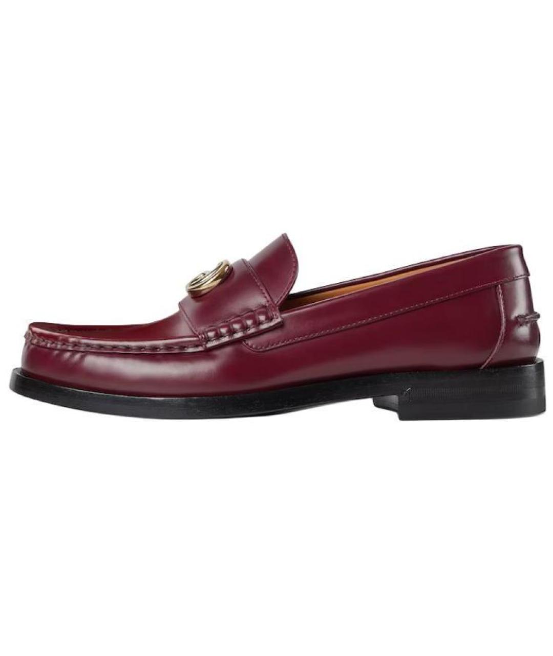 GUCCI Красные кожаные лоферы, фото 2