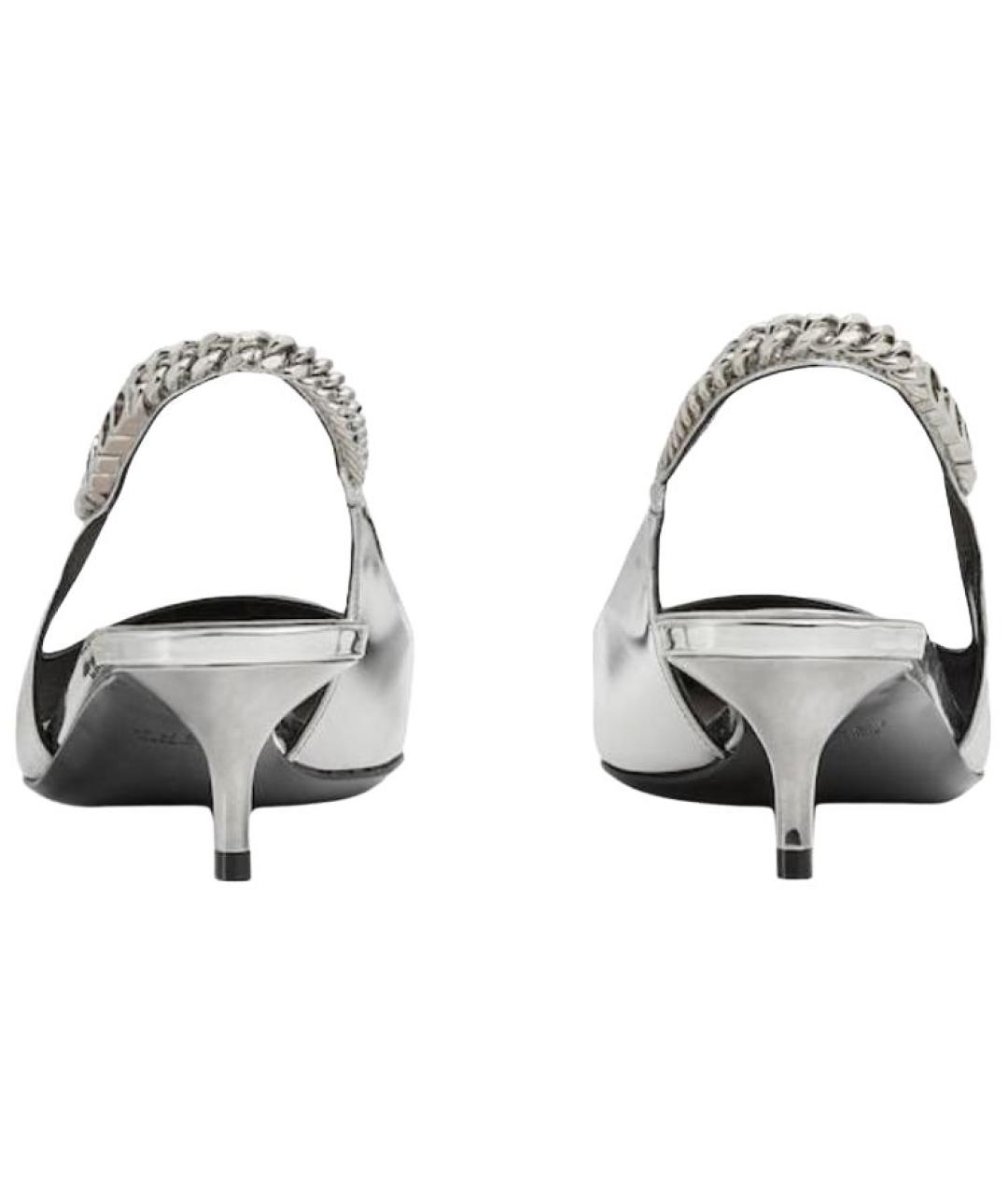 GUCCI Серебряные кожаные туфли, фото 5