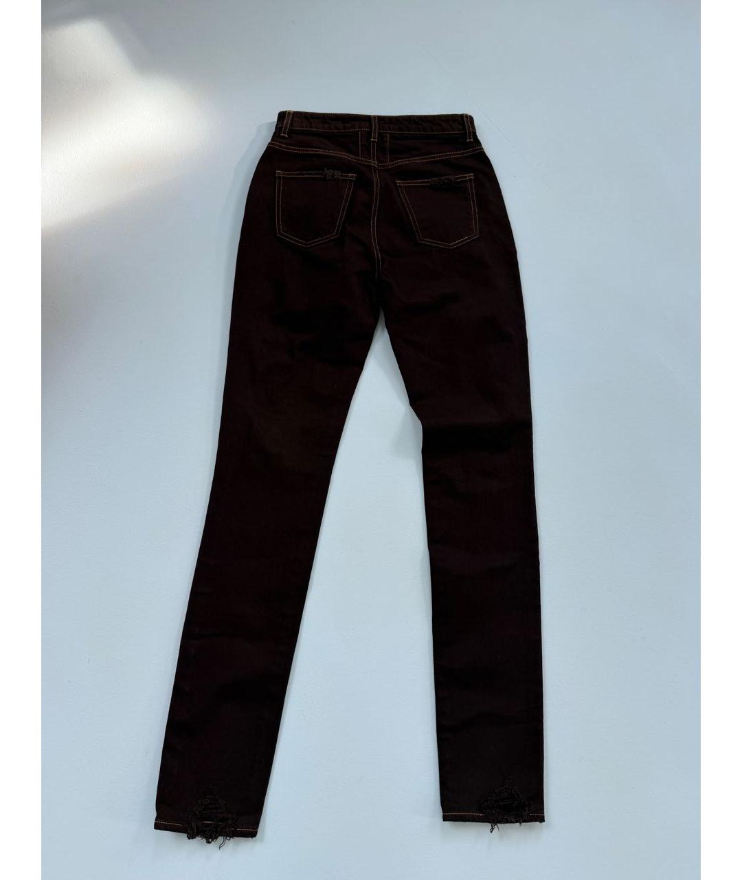 SAINT LAURENT Черные хлопко-эластановые джинсы слим, фото 2