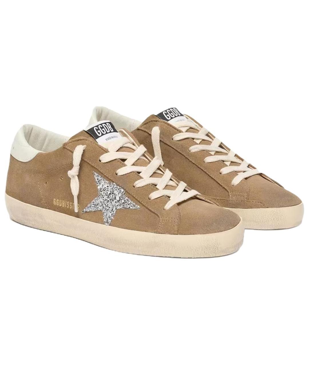 GOLDEN GOOSE DELUXE BRAND Коричневые кожаные кроссовки, фото 4