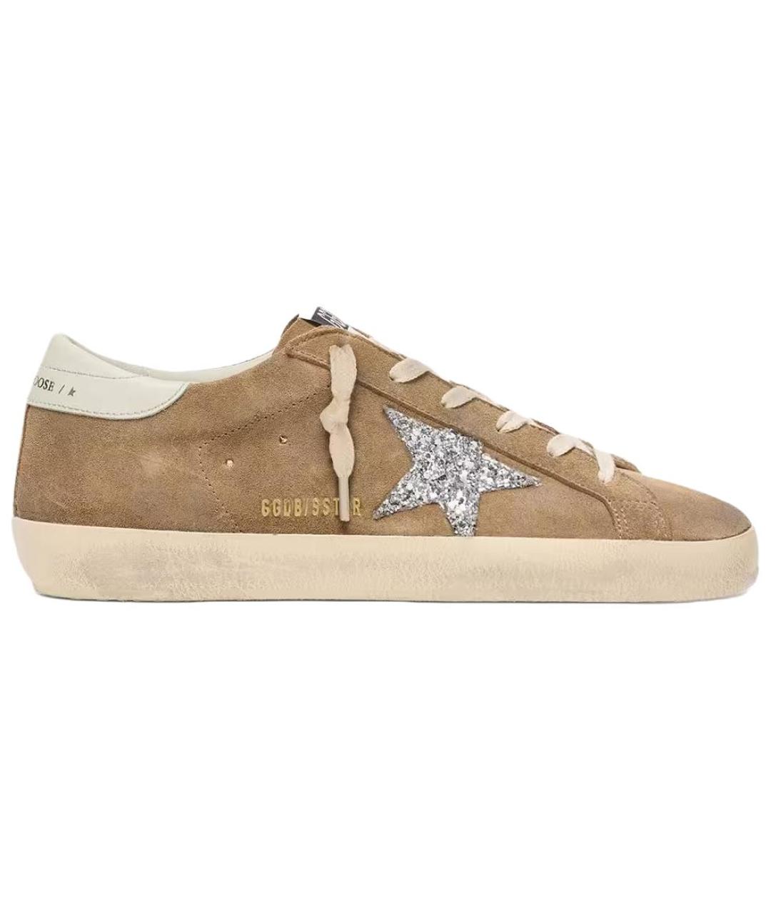 GOLDEN GOOSE DELUXE BRAND Коричневые кожаные кроссовки, фото 3