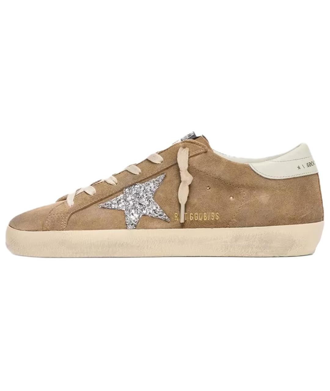 GOLDEN GOOSE DELUXE BRAND Коричневые кожаные кроссовки, фото 2