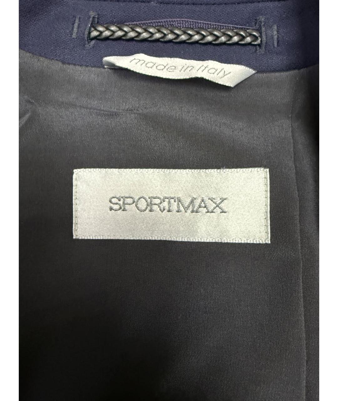 SPORTMAX Темно-синий жакет/пиджак, фото 3