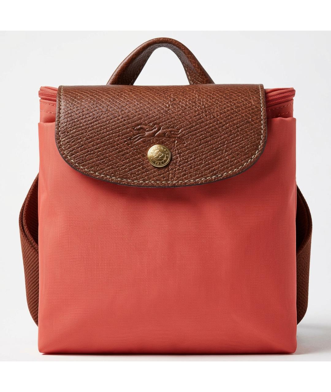 LONGCHAMP Коралловый тканевый рюкзак, фото 5