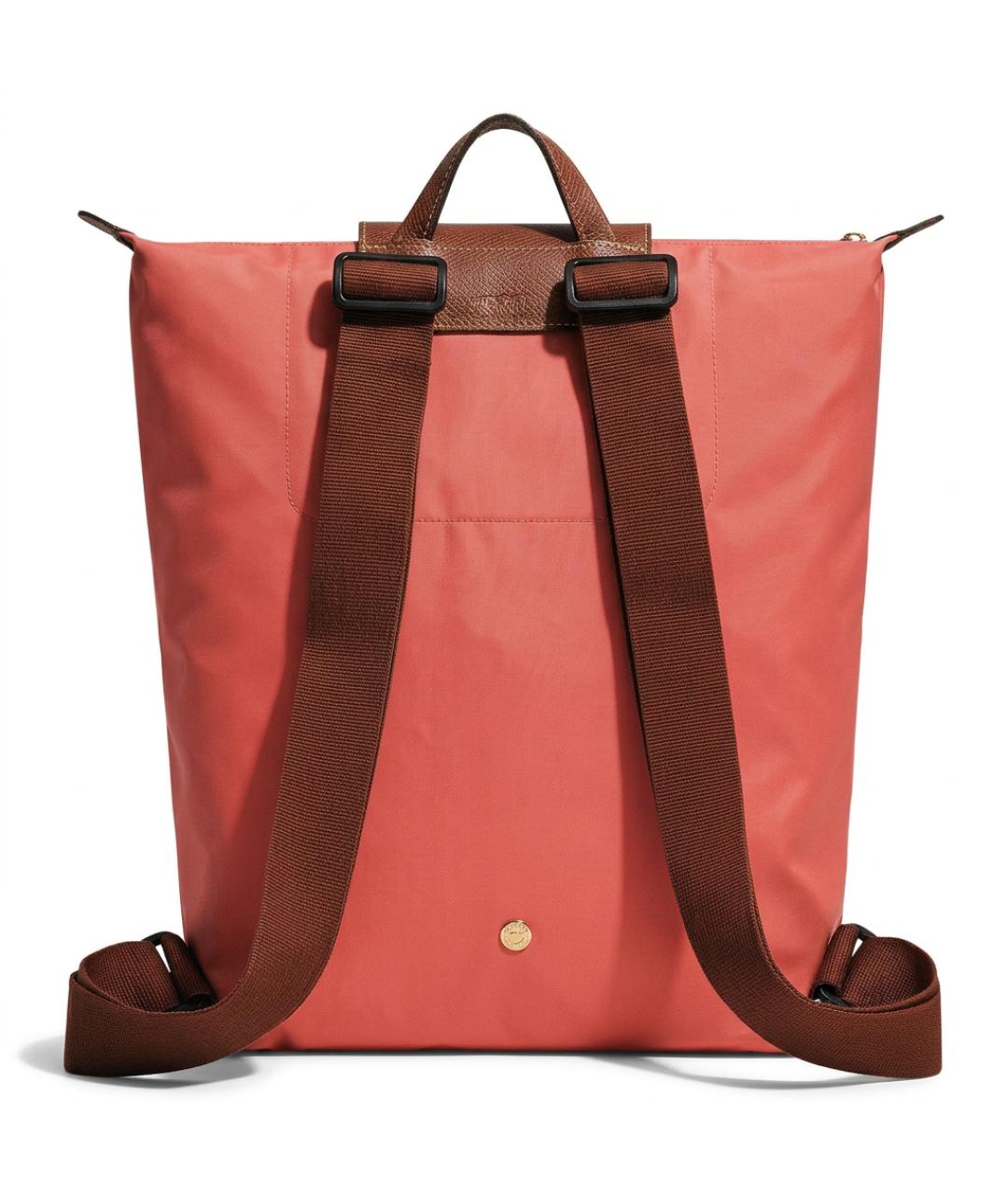 LONGCHAMP Коралловый тканевый рюкзак, фото 3