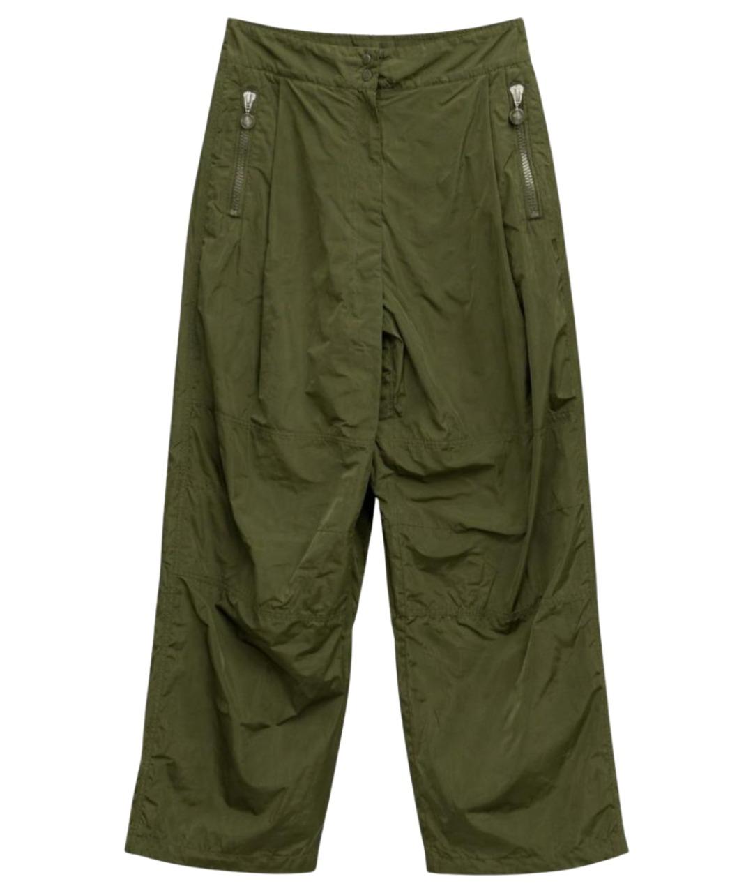 MONCLER Хаки полиэстеровые прямые брюки, фото 1