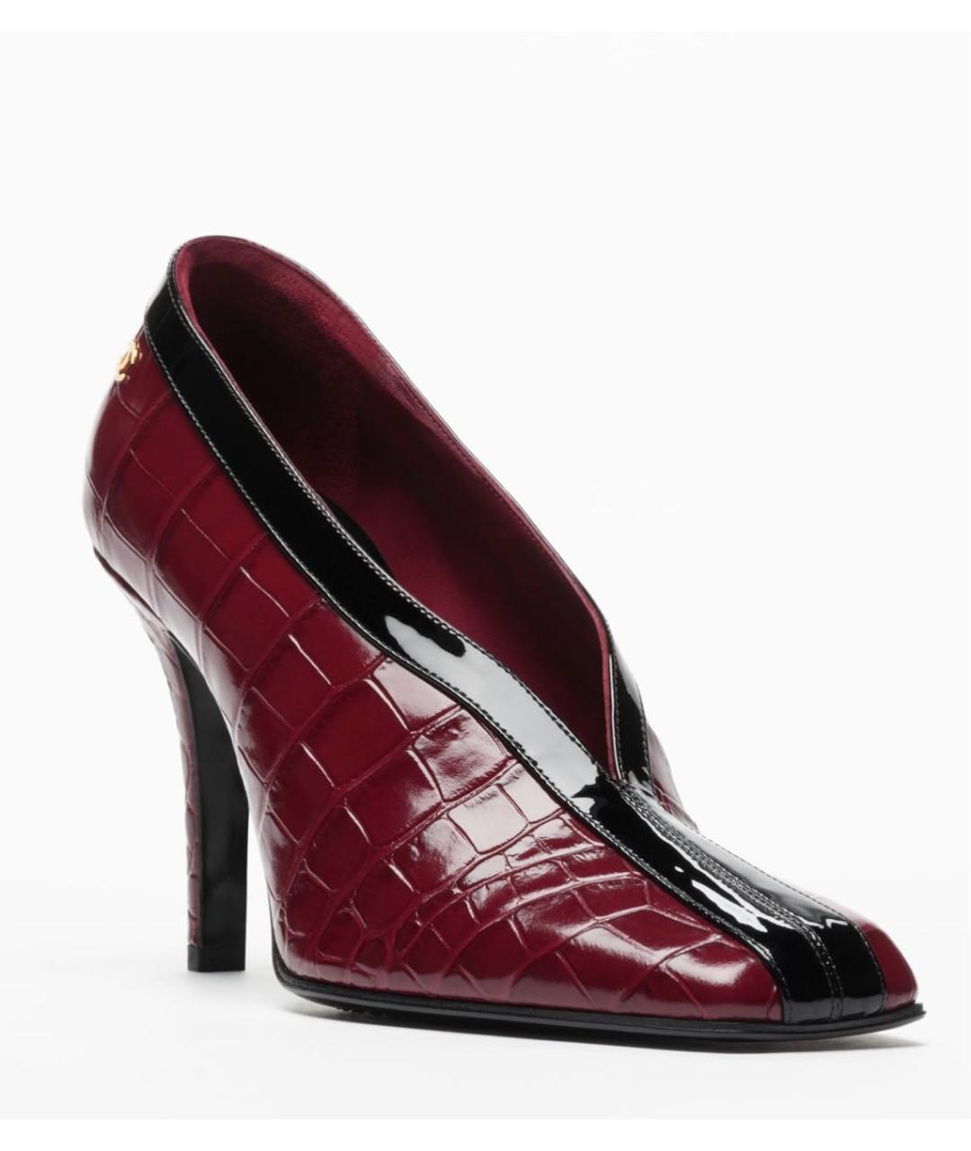 CHANEL Бордовые кожаные туфли, фото 4