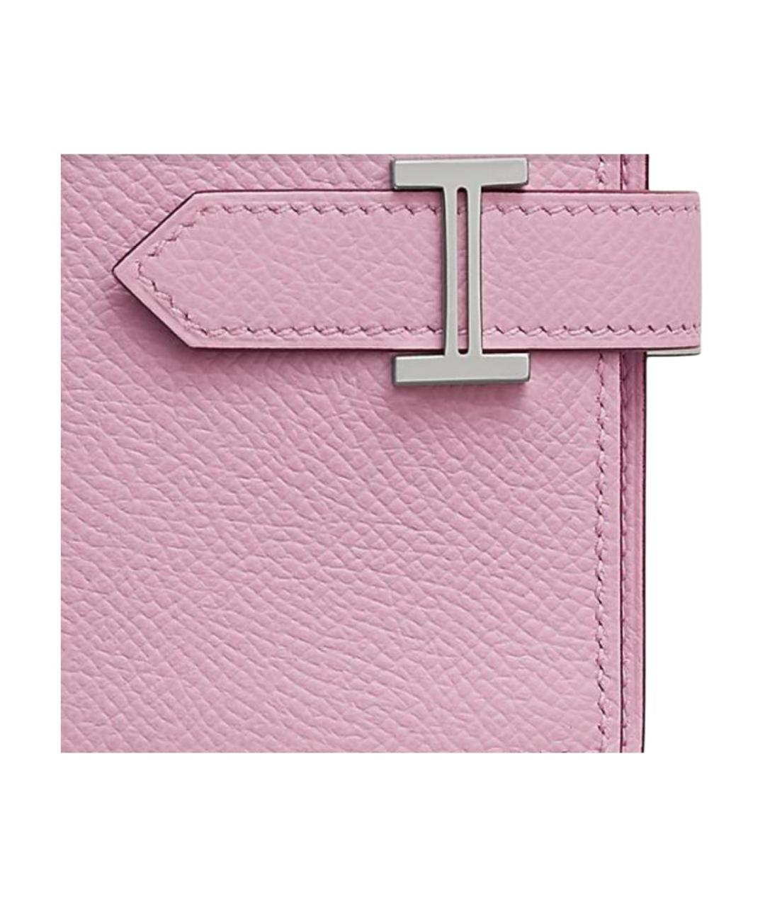 HERMES Розовый кожаный кошелек, фото 5