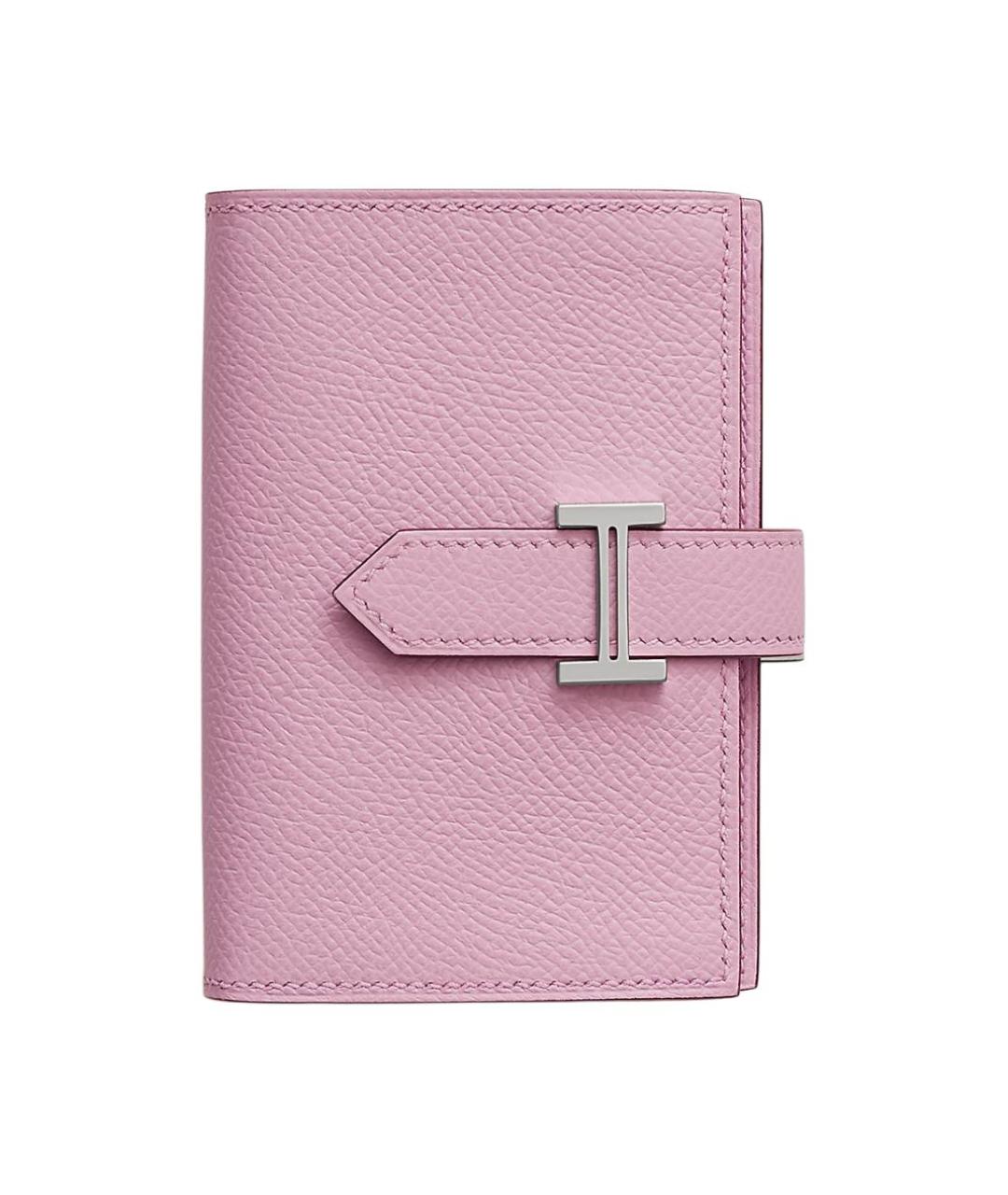 HERMES Розовый кожаный кошелек, фото 1