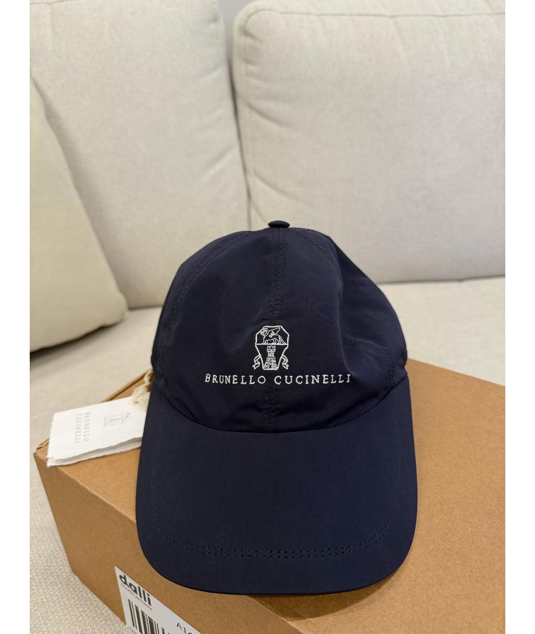 BRUNELLO CUCINELLI Темно-синяя кепка/бейсболка, фото 4