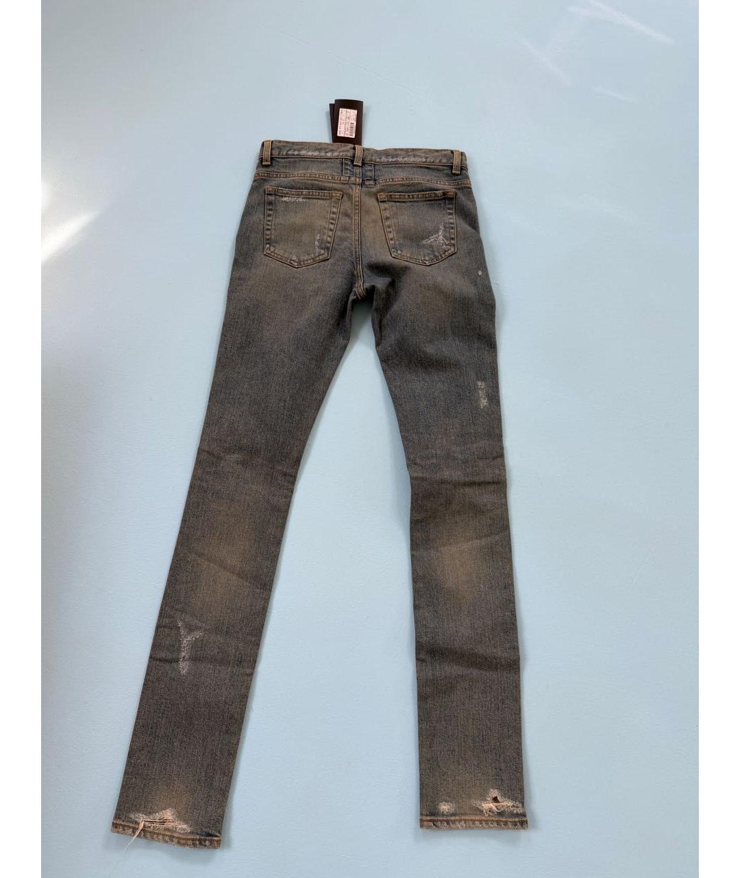 SAINT LAURENT Хлопко-эластановые джинсы слим, фото 6