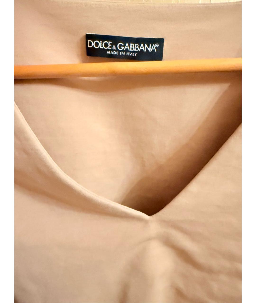DOLCE&GABBANA Бежевая вискозная блузы, фото 3