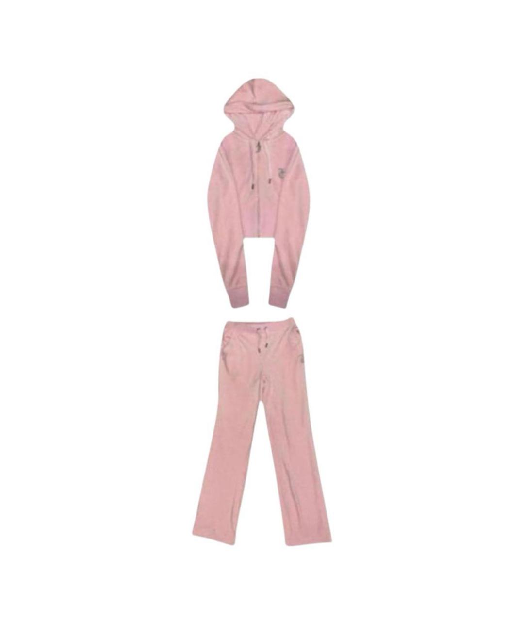 JUICY COUTURE Розовый велюровый спортивные костюмы, фото 9