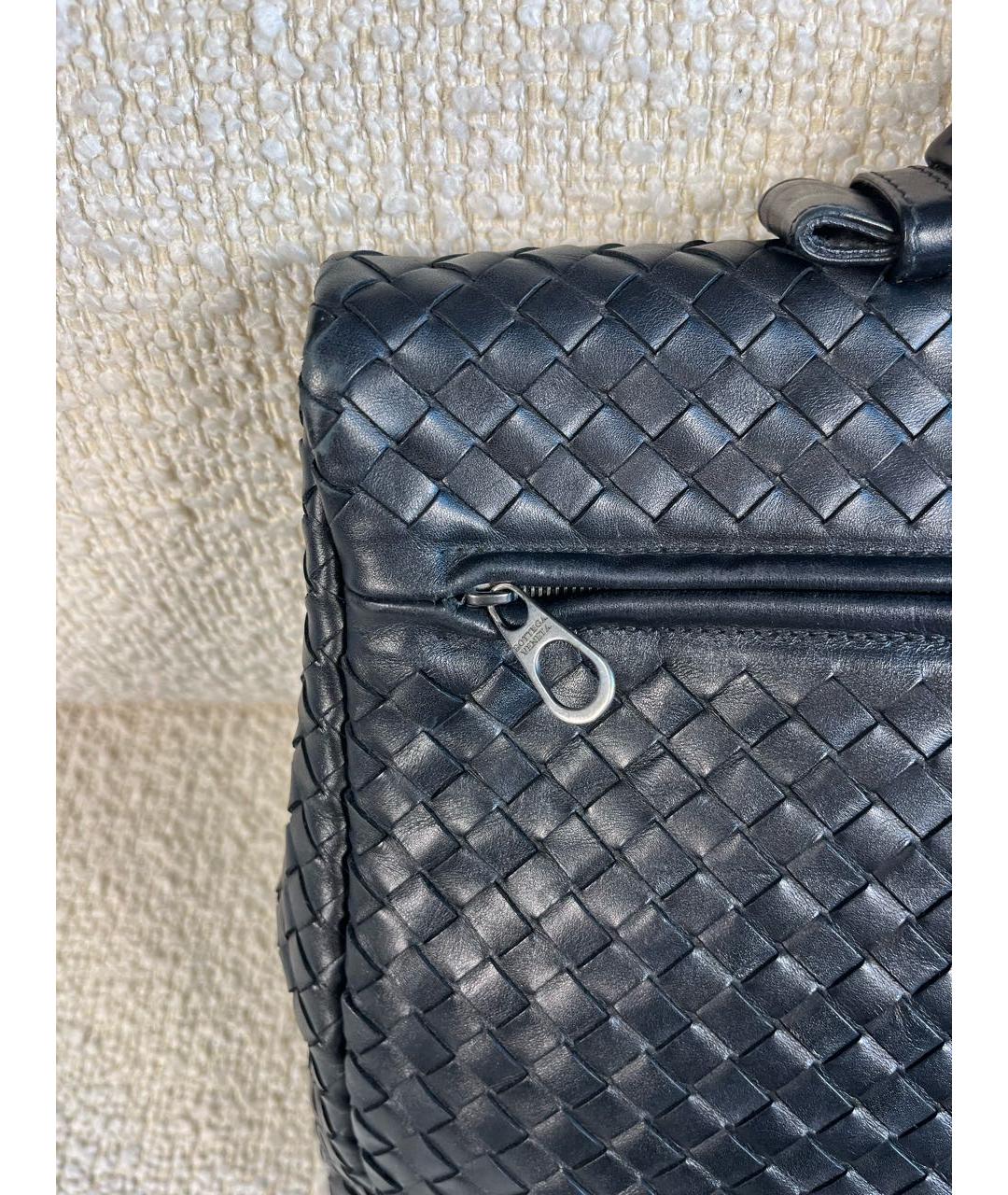 BOTTEGA VENETA Черный кожаный портфель, фото 7