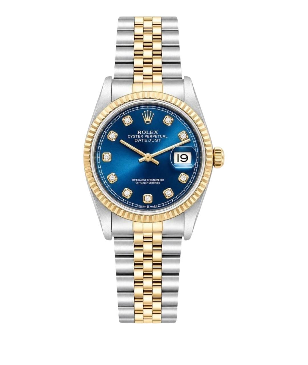 ROLEX Синие часы из желтого золота, фото 1