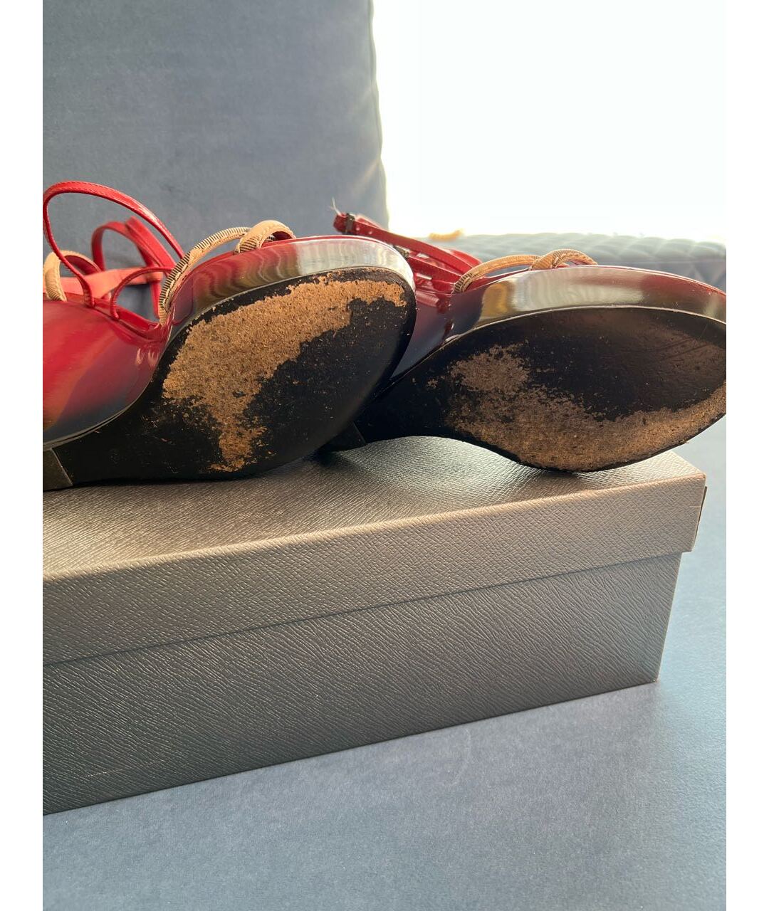BURBERRY Фуксия кожаные босоножки, фото 5