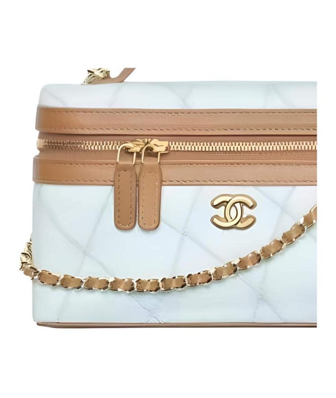 CHANEL Голубая сумка через плечо, фото 3