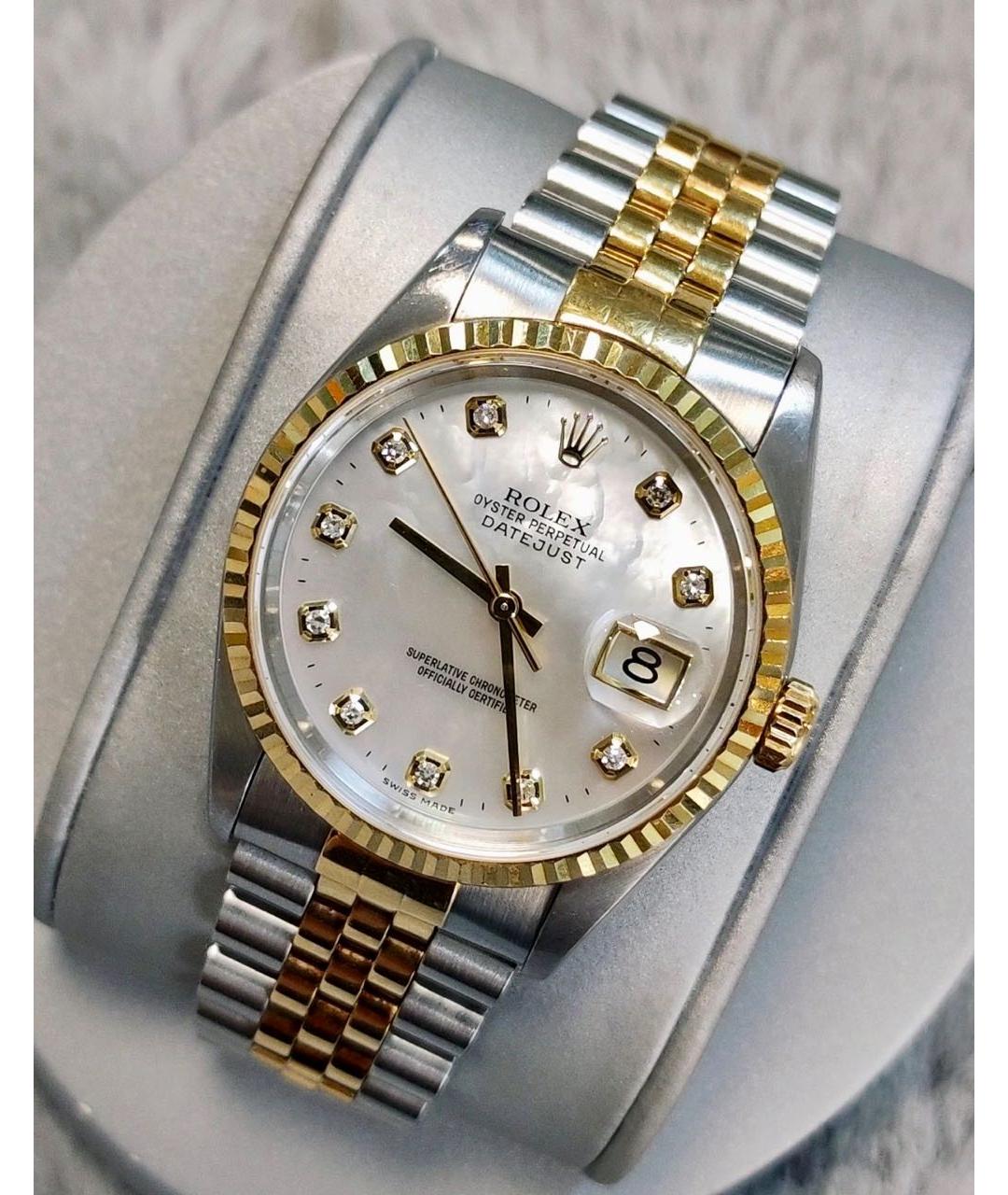 ROLEX Серебряные часы из желтого золота, фото 4