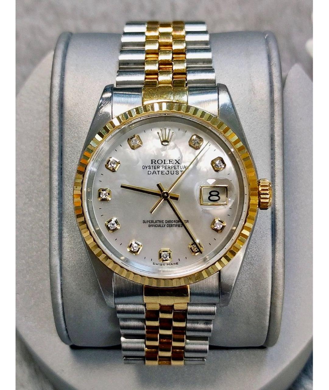 ROLEX Серебряные часы из желтого золота, фото 3