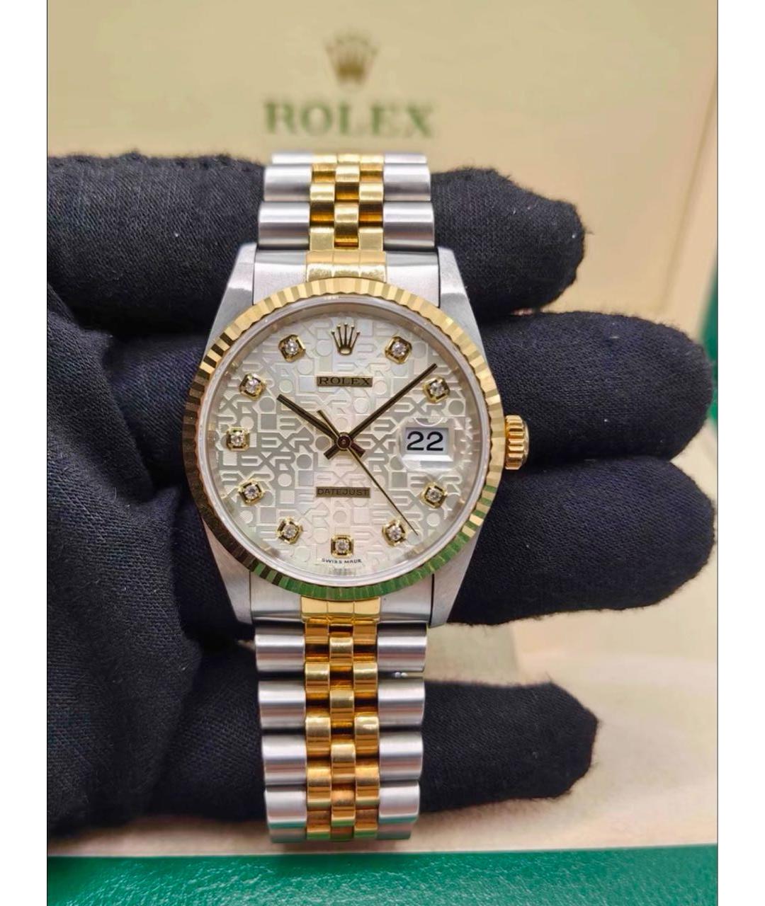 ROLEX Серебряные часы из желтого золота, фото 5