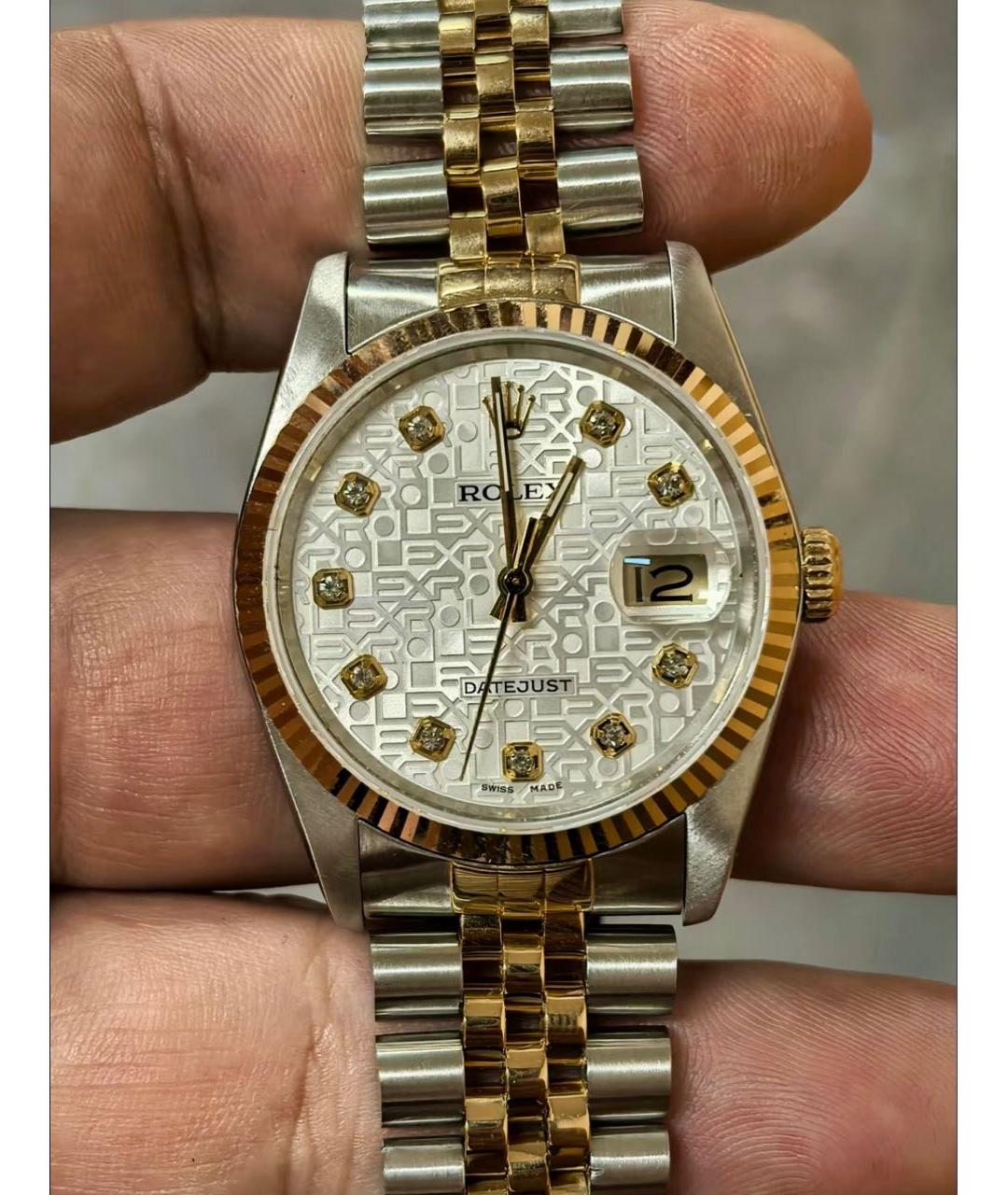 ROLEX Серебряные часы из желтого золота, фото 2